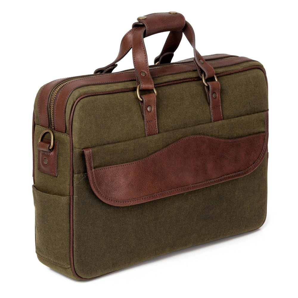 Campaign Waxed Canvas Briefcase