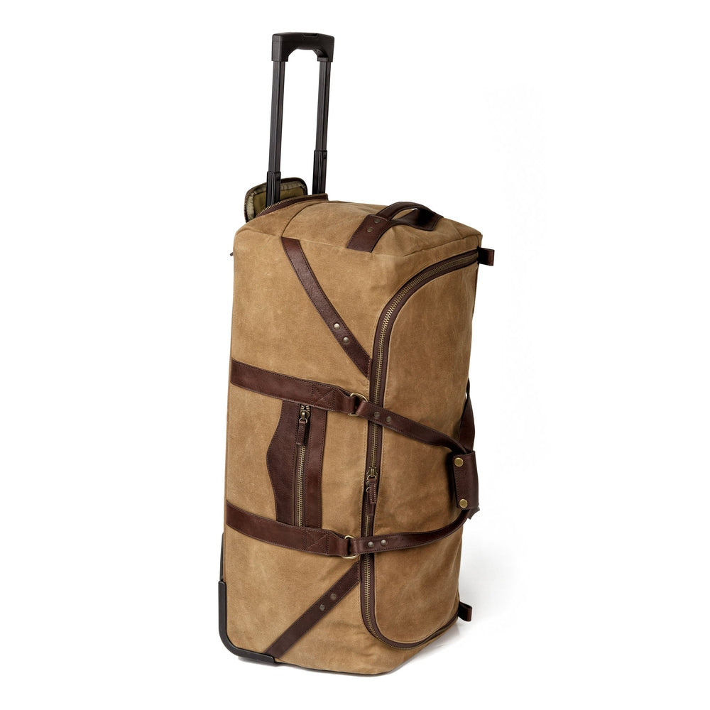 Campaign Waxed Canvas Large Wheeled Duffle Bag