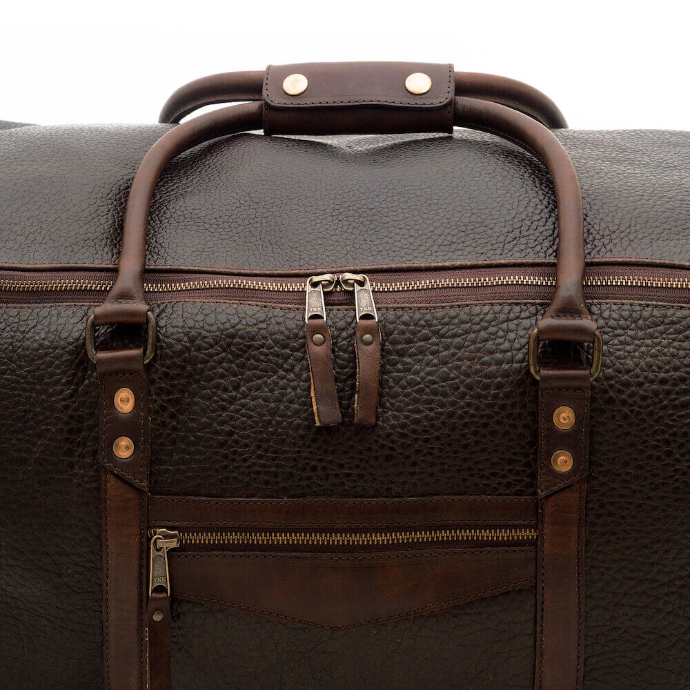 Theodore Leather Large Wheeled Duffle Bag