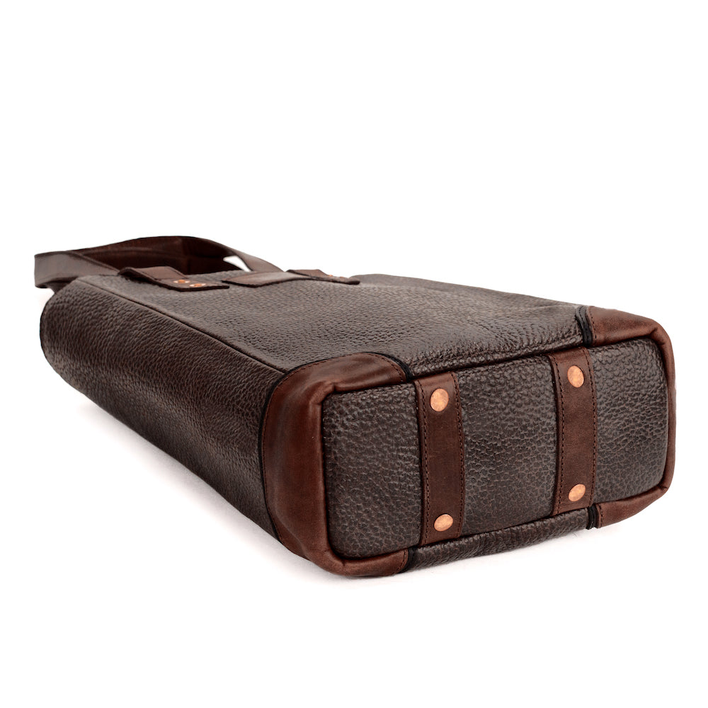 Theodore Leather Two Bottle Wine Tote Carrier