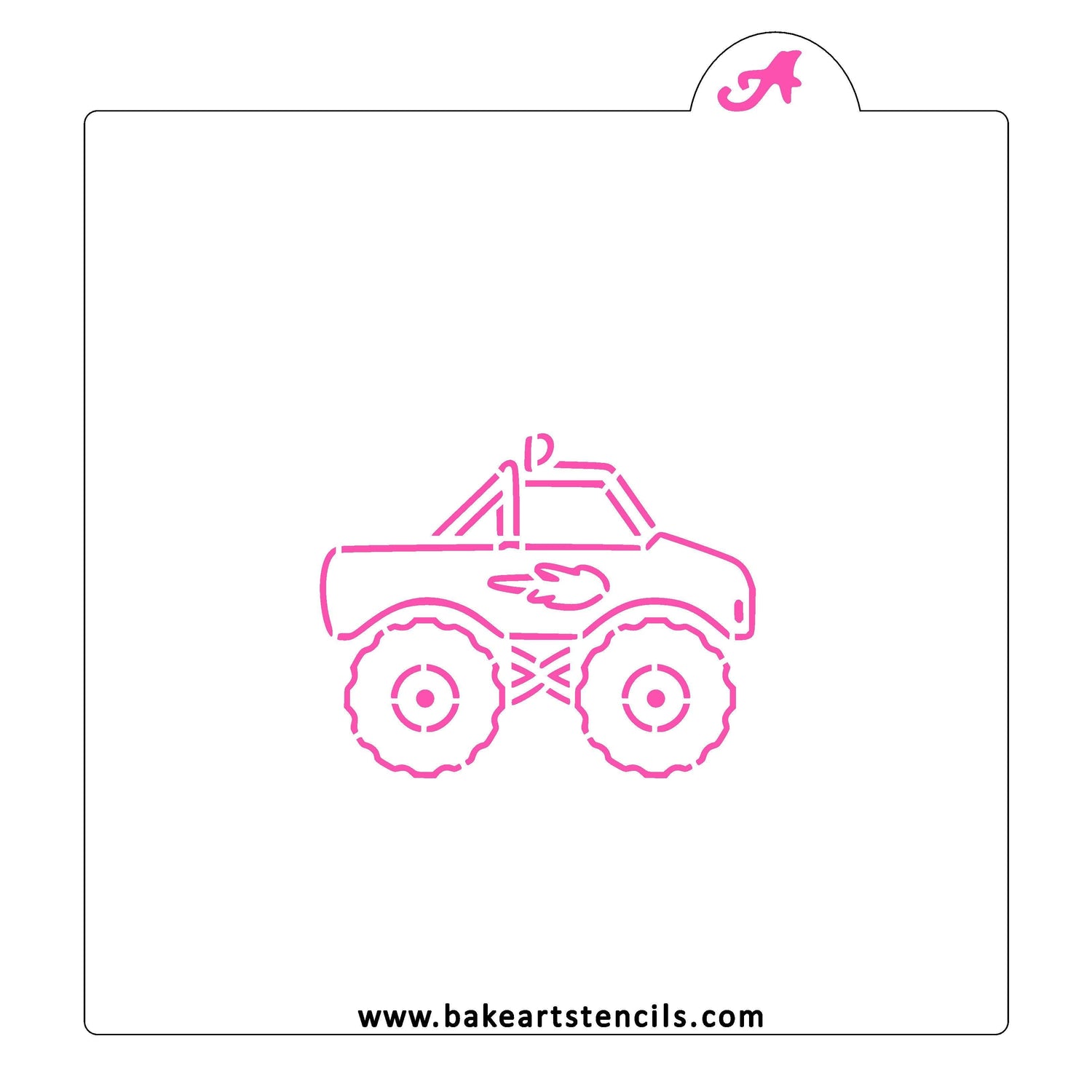 Monster Truck PYO Cookie Stencil