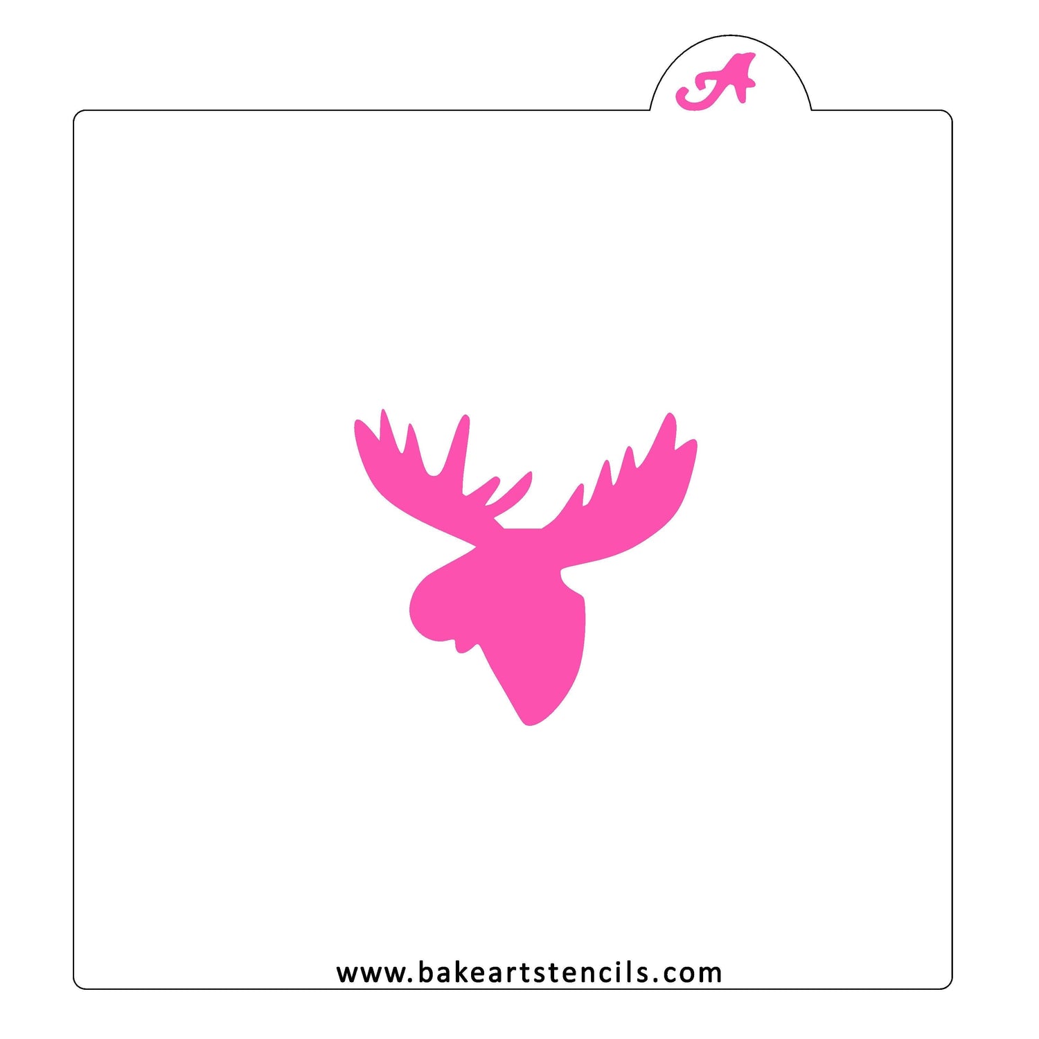 Moose Head Cookie Stencil