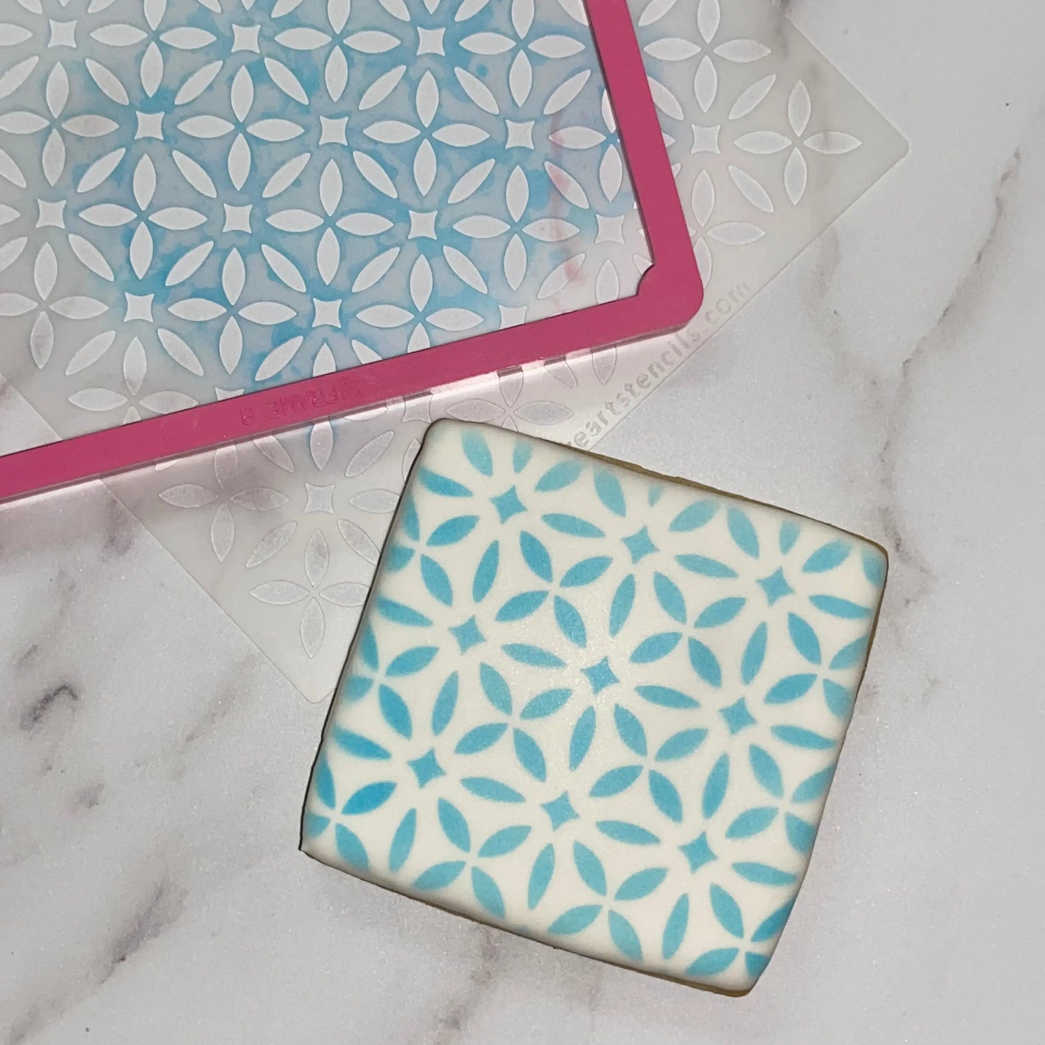 Mosaic Tile Pattern Cookie Stencil