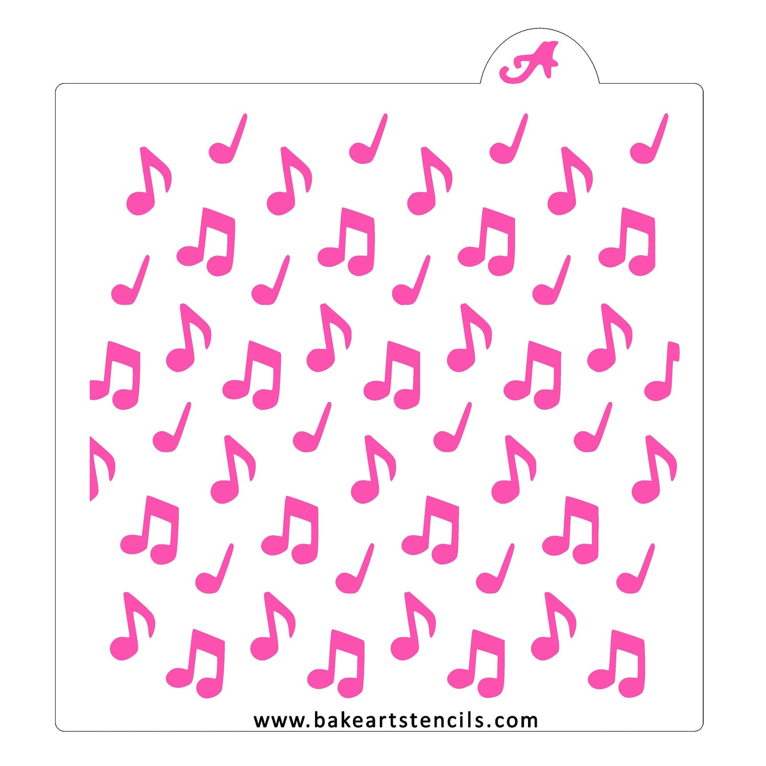 Music Notes Pattern Stencil