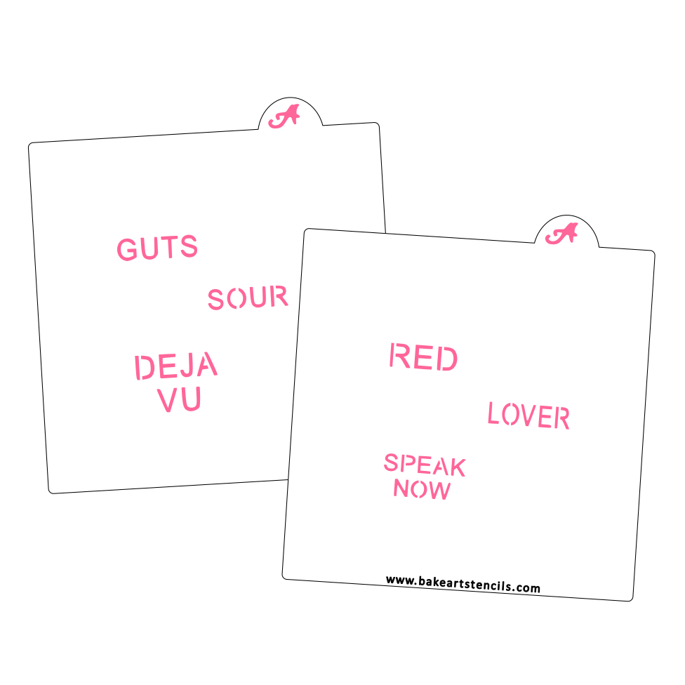 Music Conversation Hearts Stencil