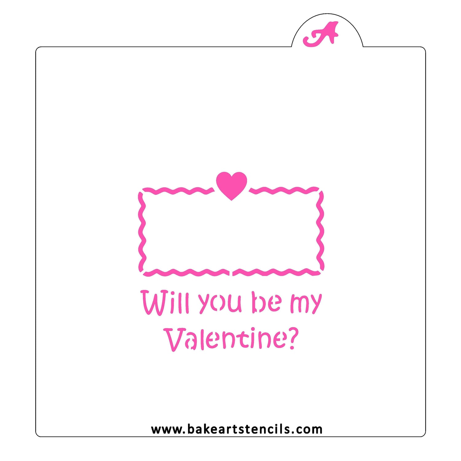 Name Valentine Cookie Stencil