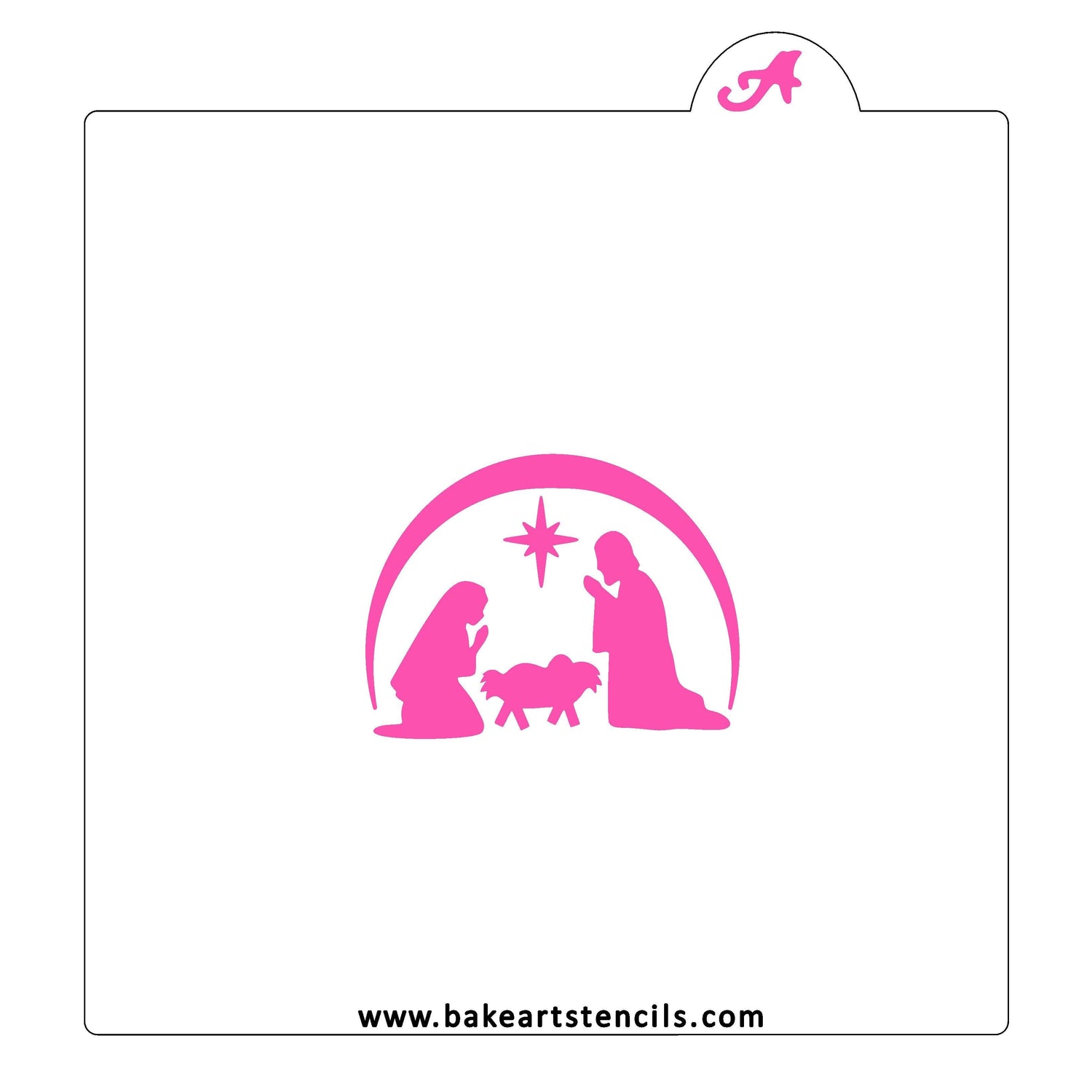 Nativity Silhouette Cookie Stencil