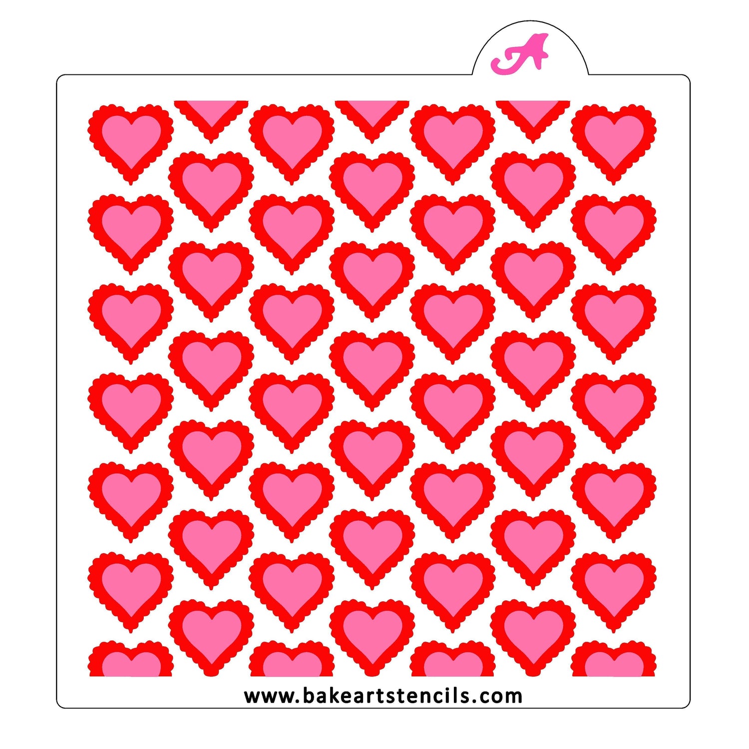 Nesting Hearts Pattern Stencil Set