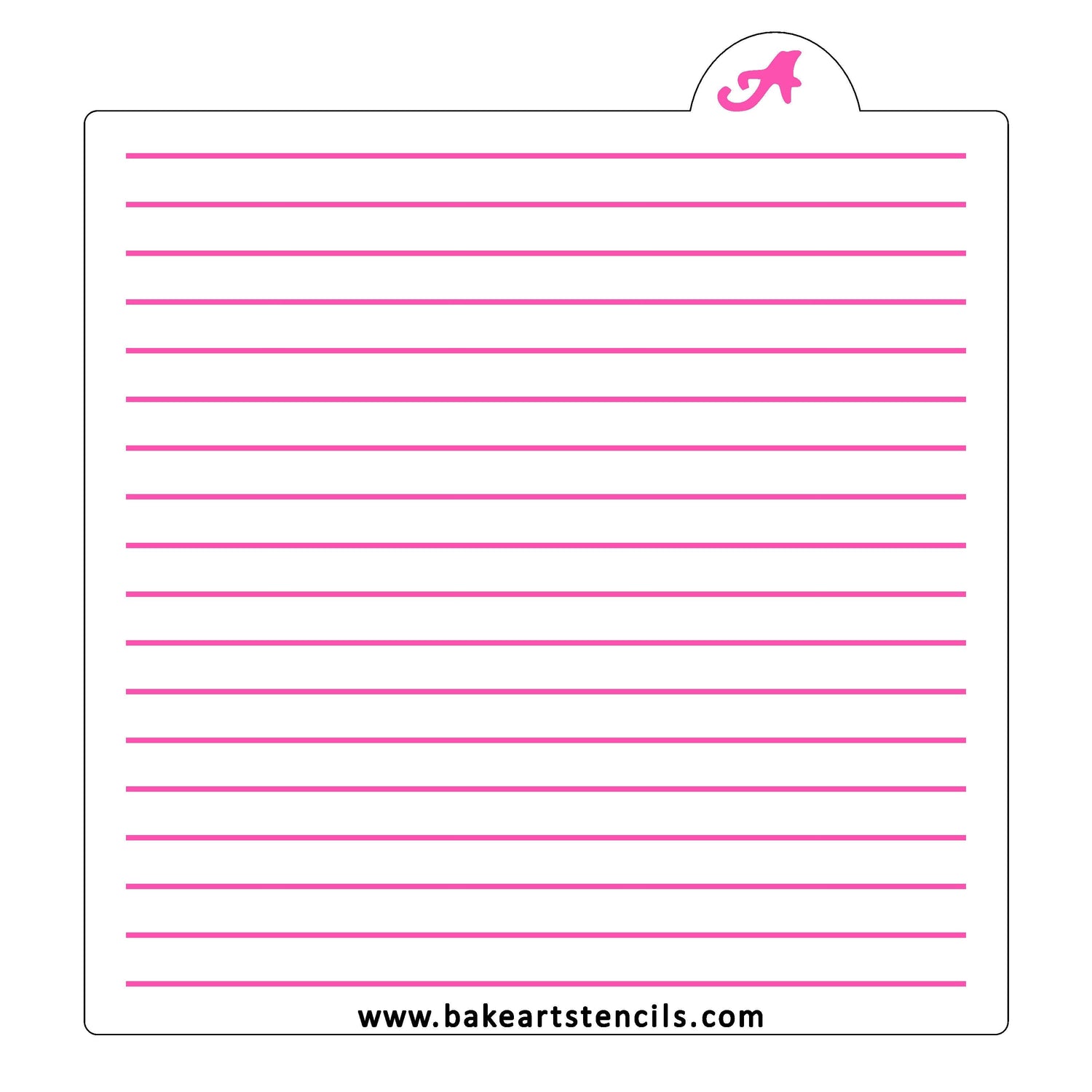 Notebook Paper Lines Cookie Stencil