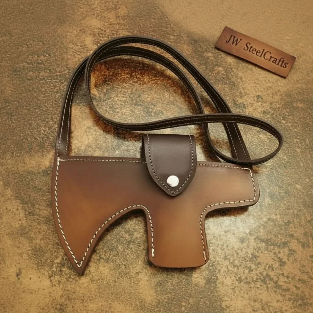 Damascus Smoking Axe Straight Handle 19 Inch