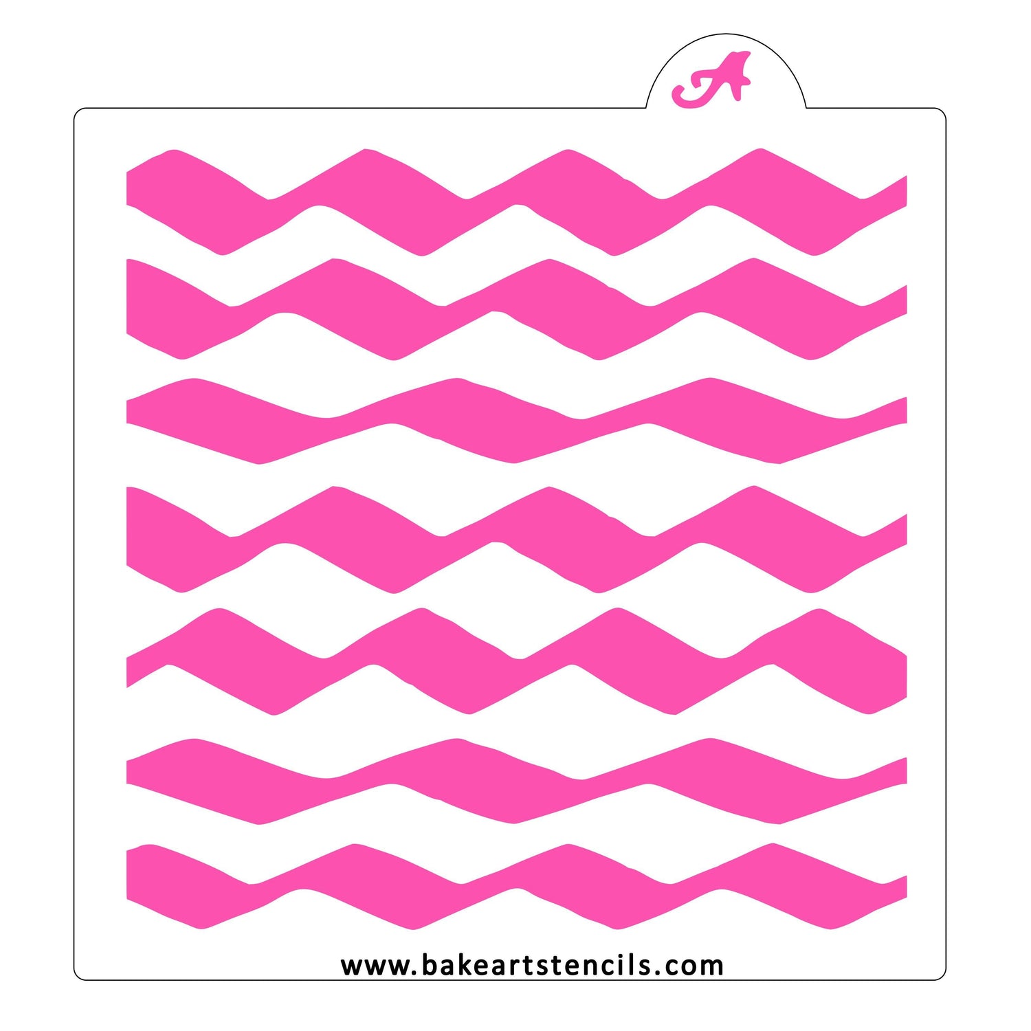 Organic Chevron Stripes Stencil