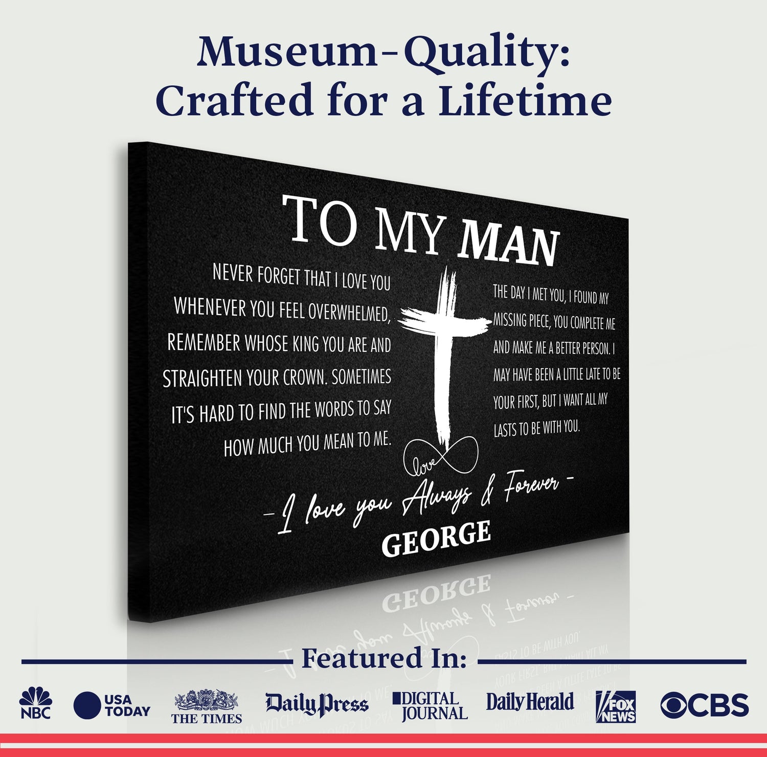 To My Man Father's Day Gift Sign