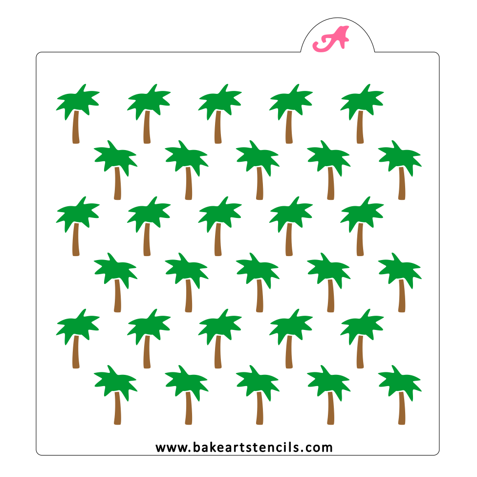 Palm Tree Pattern Stencil