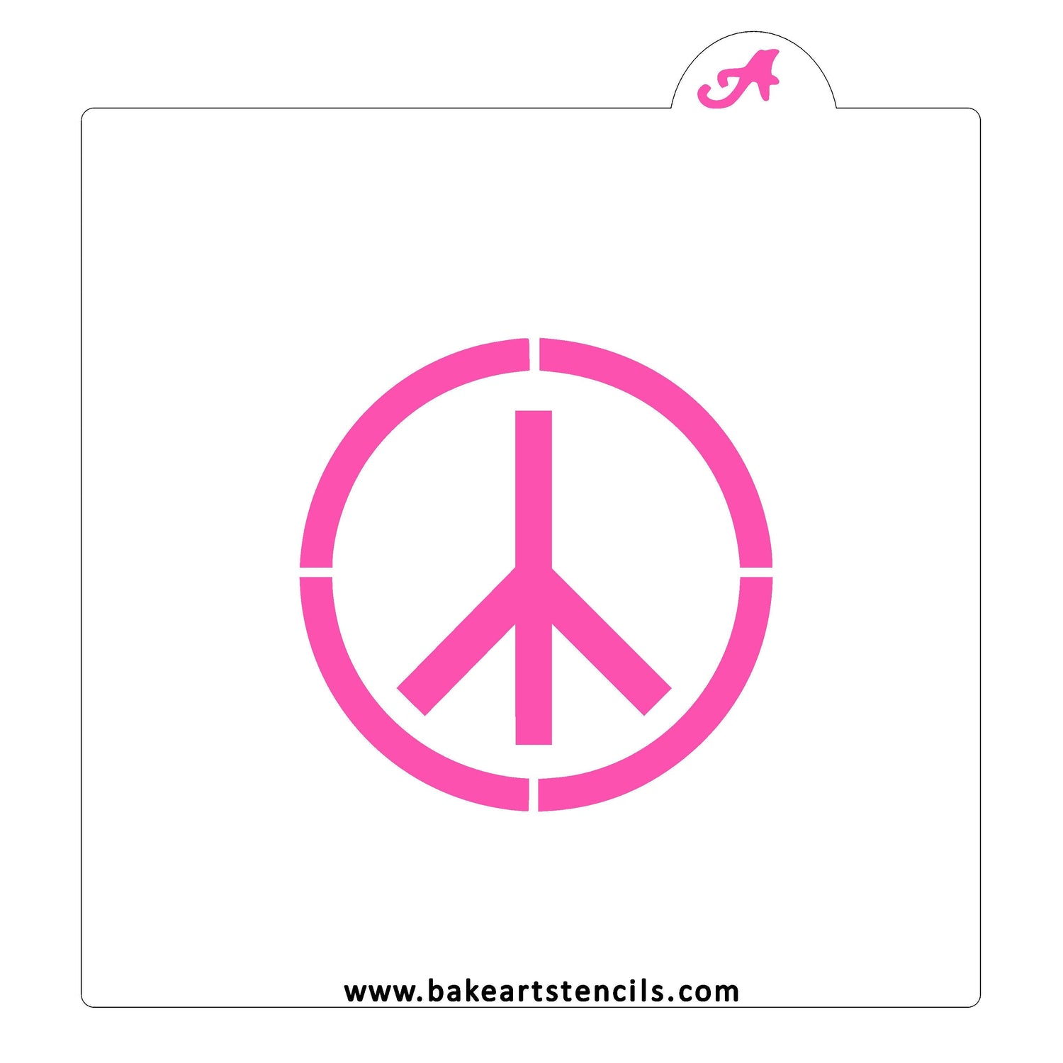 Peace Sign Cookie Stencil