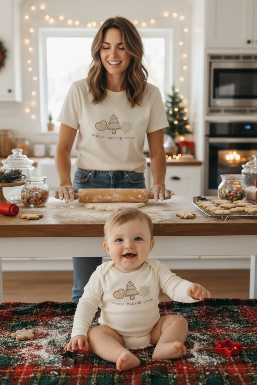 Cookie Baking Crew Organic Baby Bodysuit Long Sleeve by Tenth & Pine, product image 7