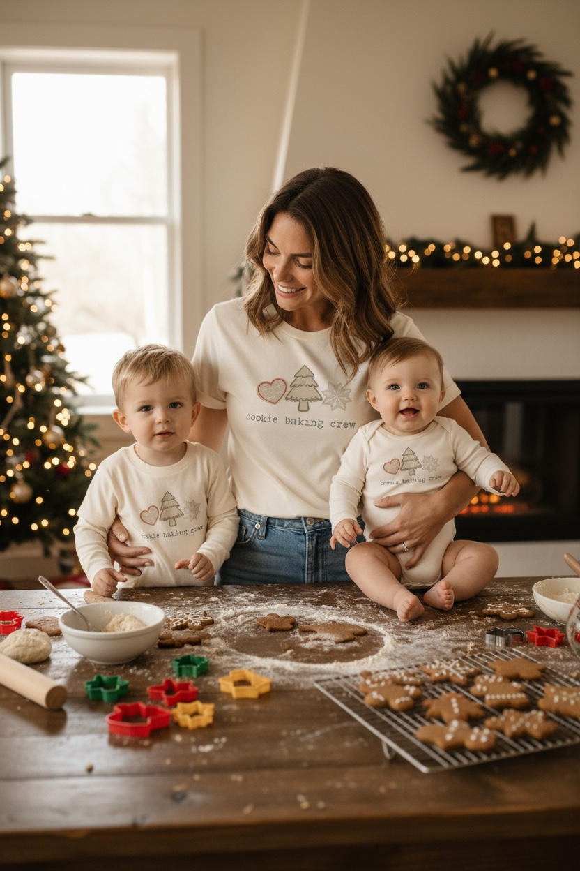 Cookie Baking Crew Organic Baby Bodysuit Long Sleeve by Tenth & Pine, product image 6