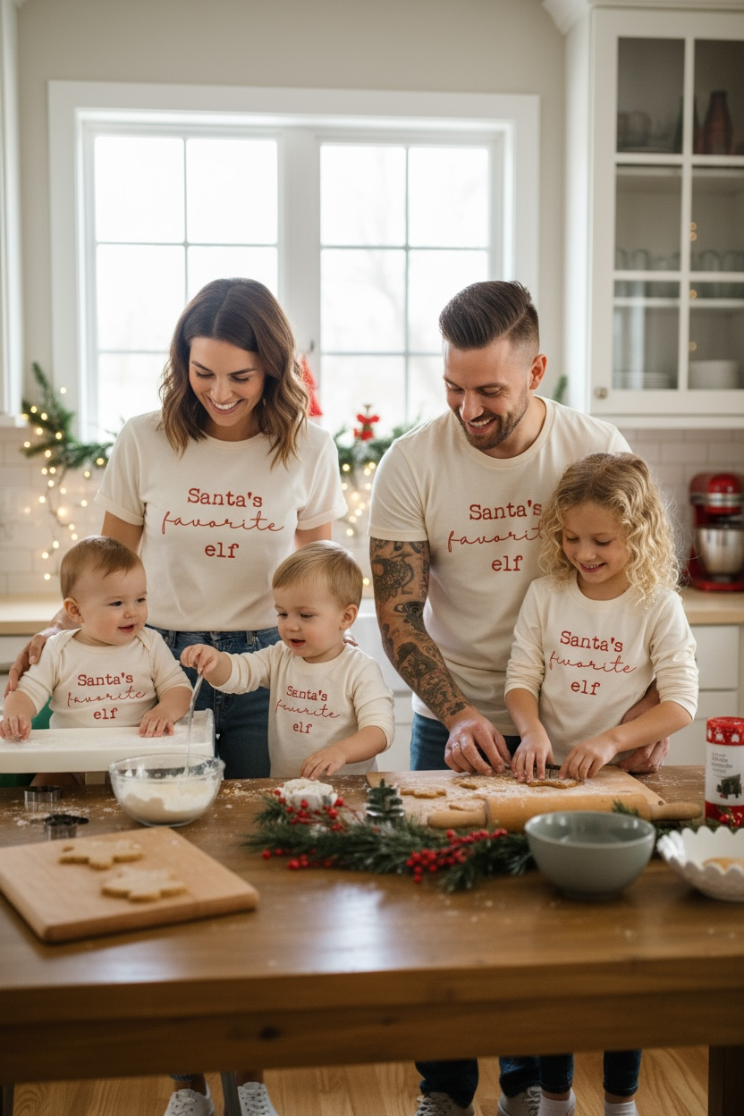 Santa's Favorite Elf Organic Baby Bodysuit Long Sleeve by Tenth & Pine, product image 9