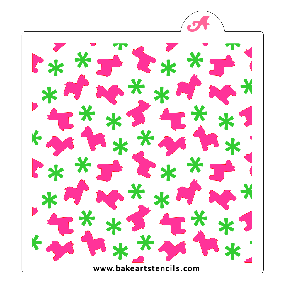 Pinata Pattern Cookie Stencil
