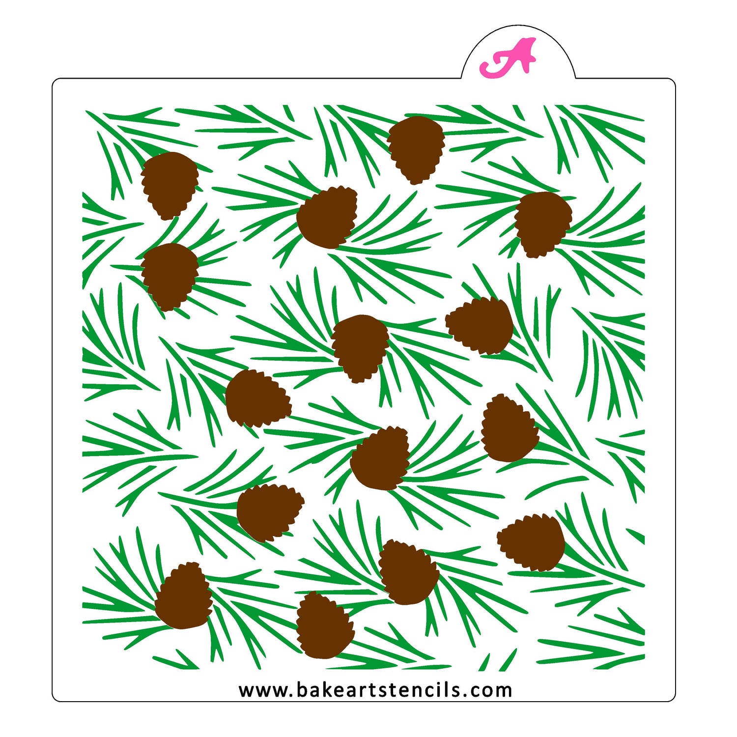 Pine Cones & Needles Stencil Set