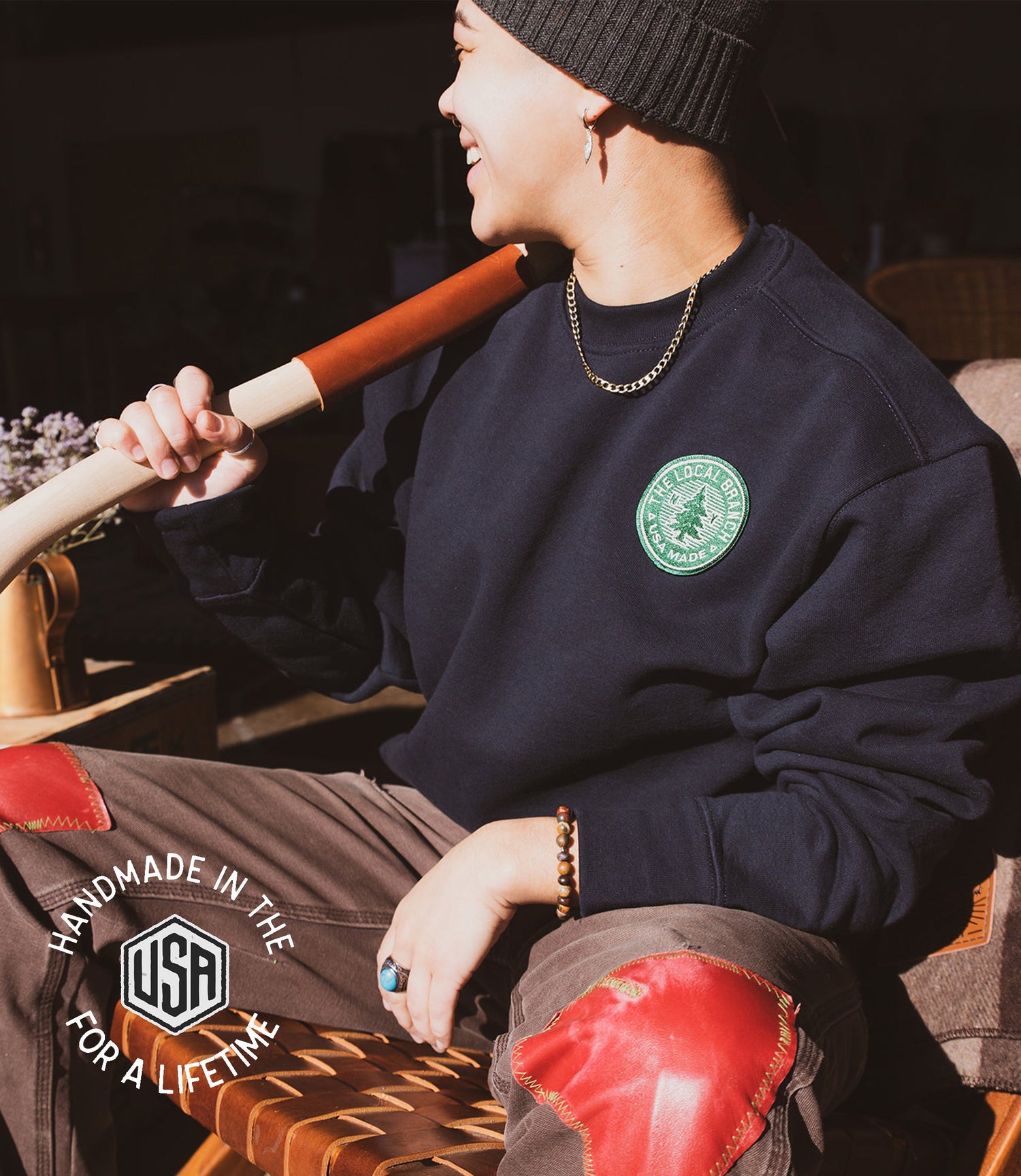 New York Pine Tree Heavyweight Sweatshirt - USA Made