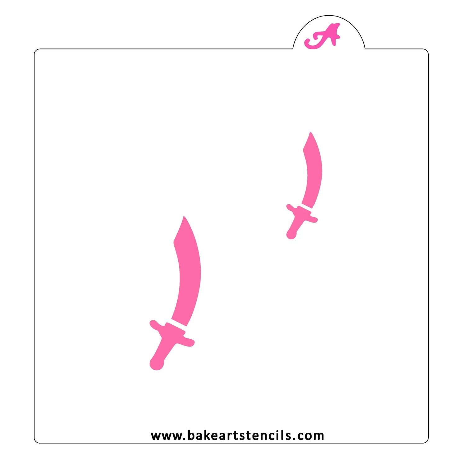 Pirate Sword Cookie Stencil