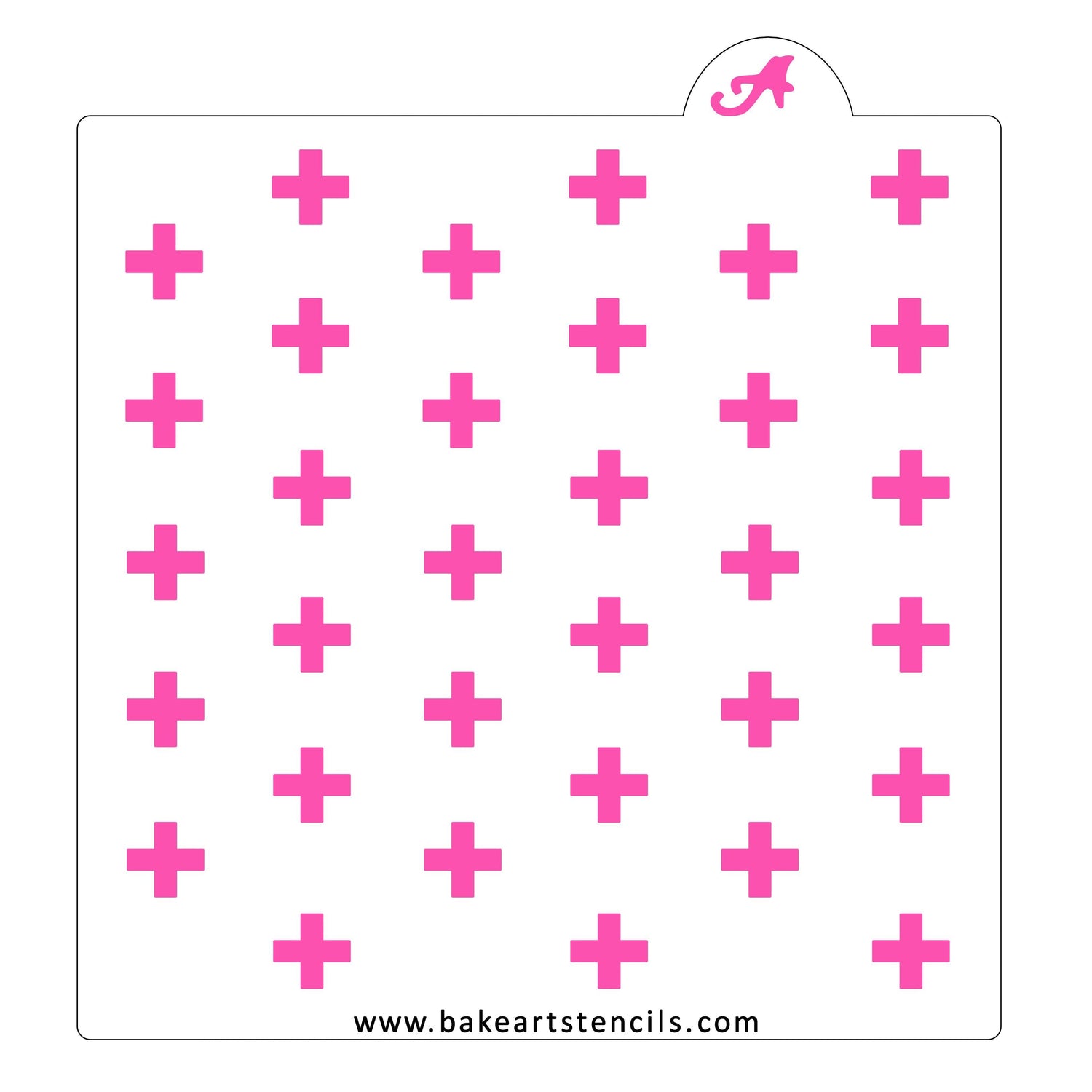 Plus Sign Pattern Cookie Stencil