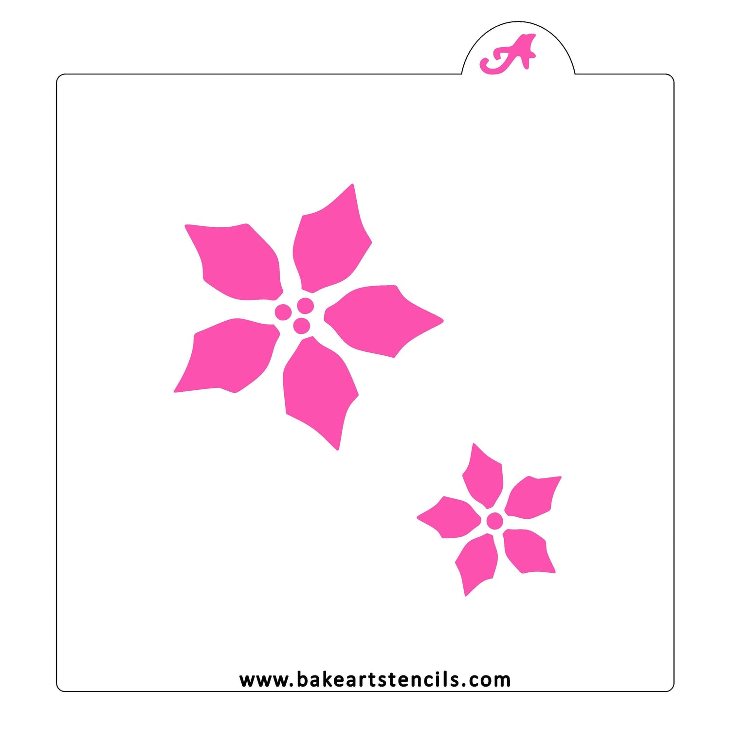 Poinsettia Flower Cookie Stencil