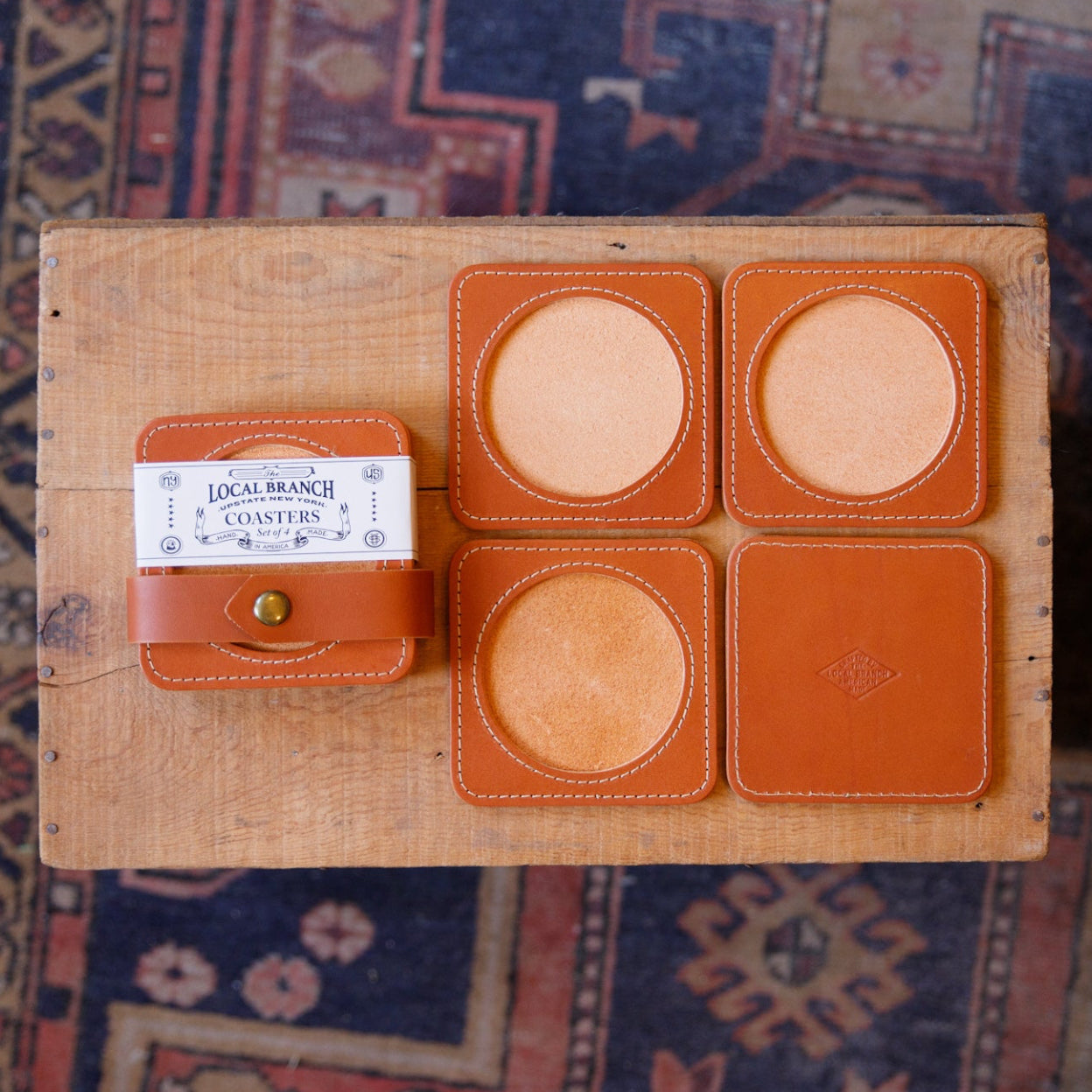 Premium Leather Coasters - USA Made