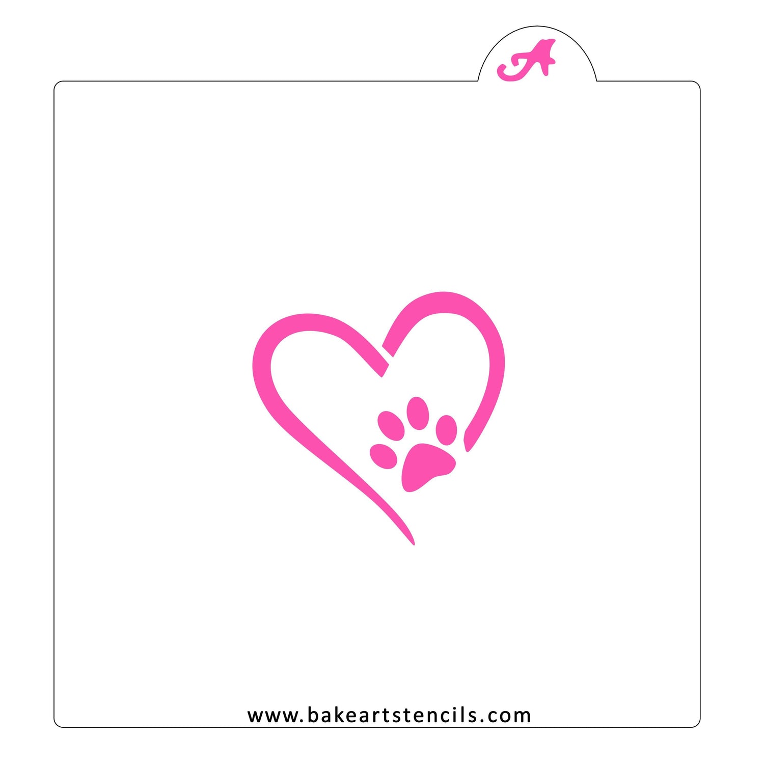 Puppy Love Cookie Stencil