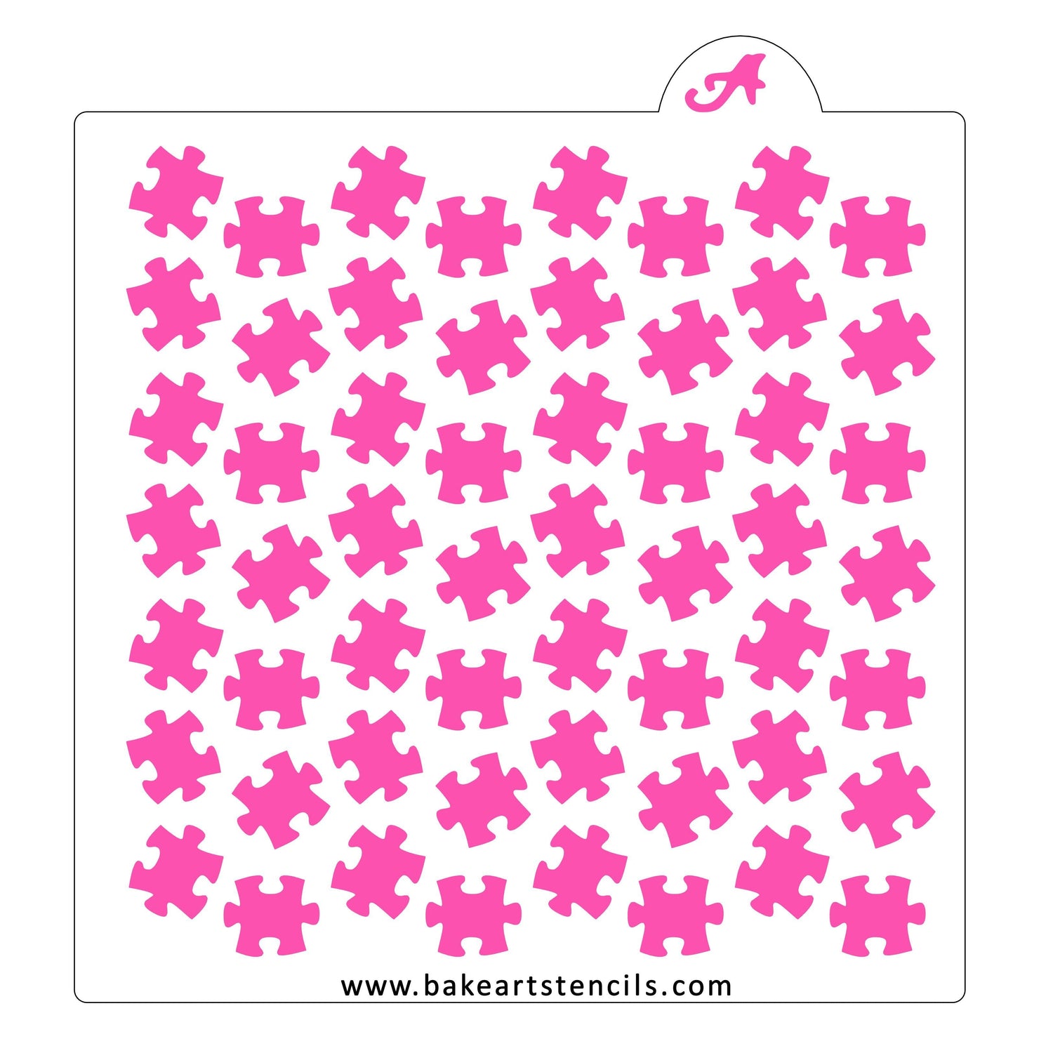 Puzzle Pieces Pattern Cookie Stencil