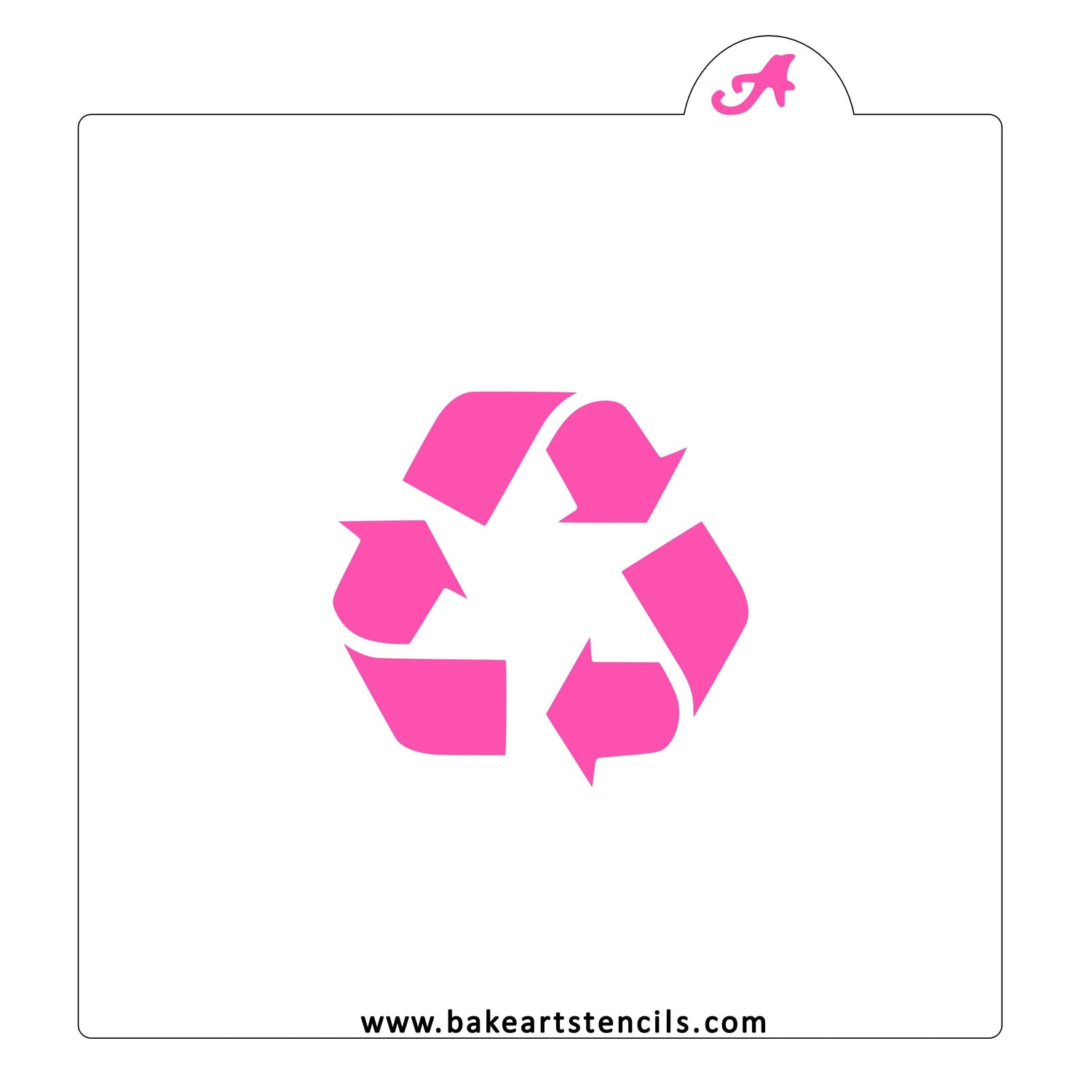 Recycle Symbol Cookie Stencil