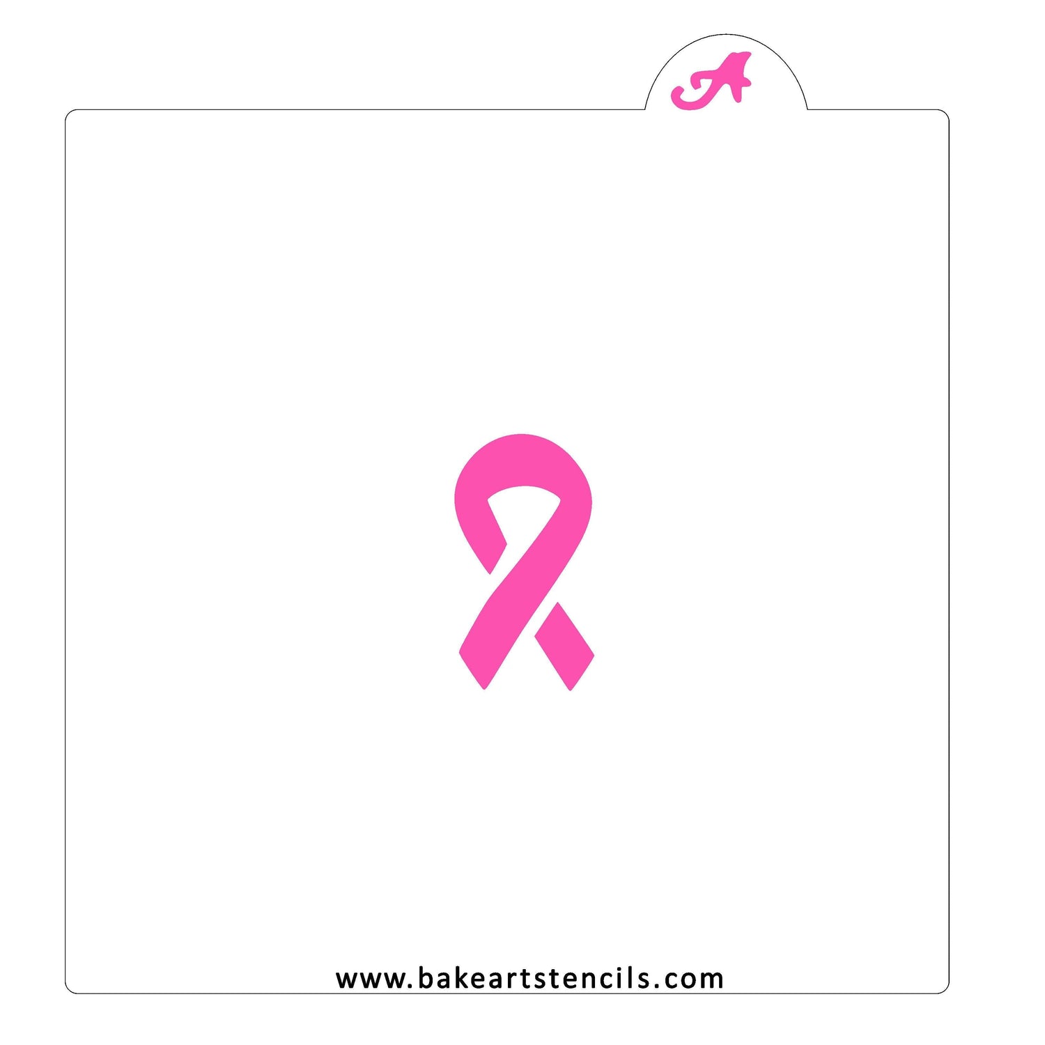 Ribbon Awareness Cookie Stencil