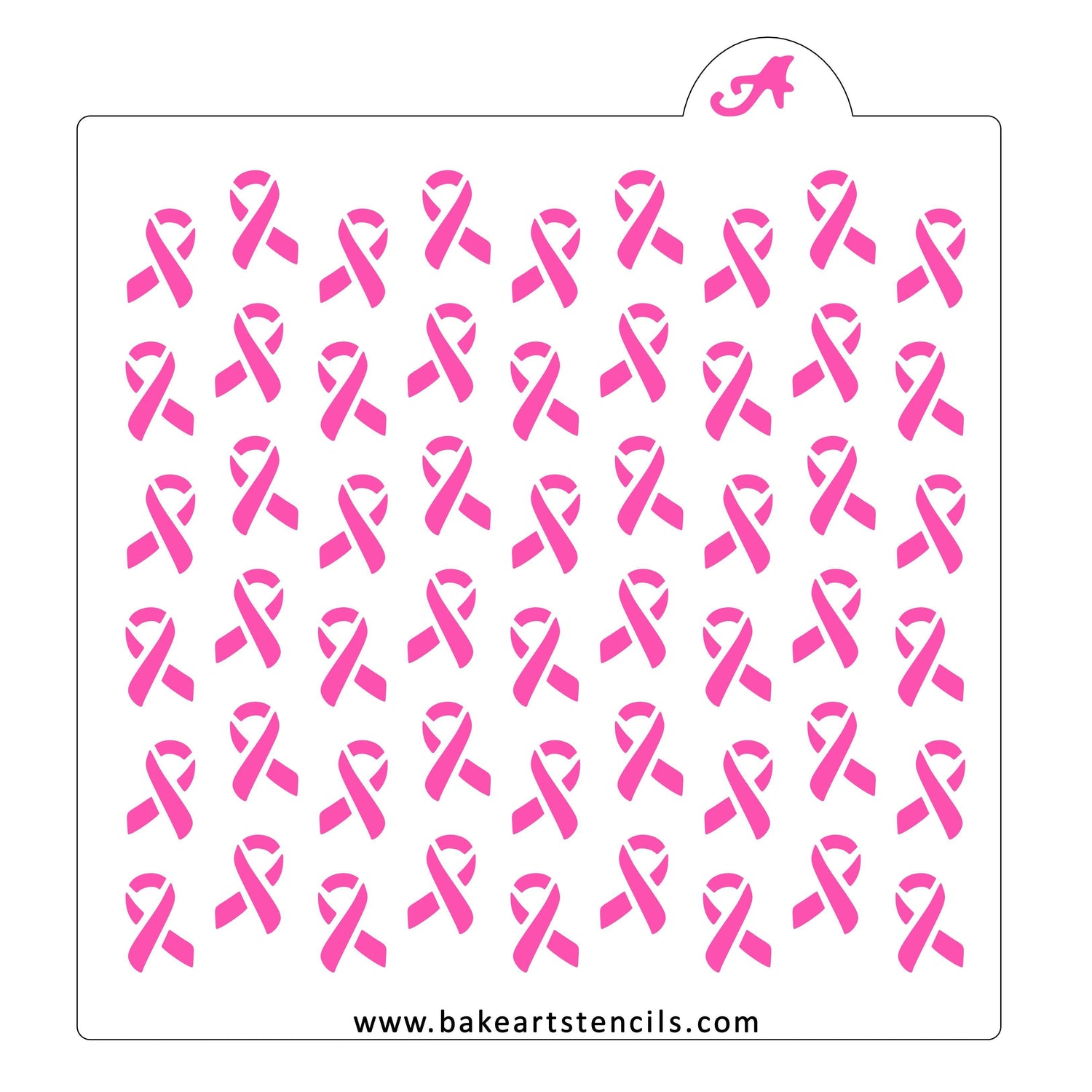 Ribbon Awareness Pattern Stencil