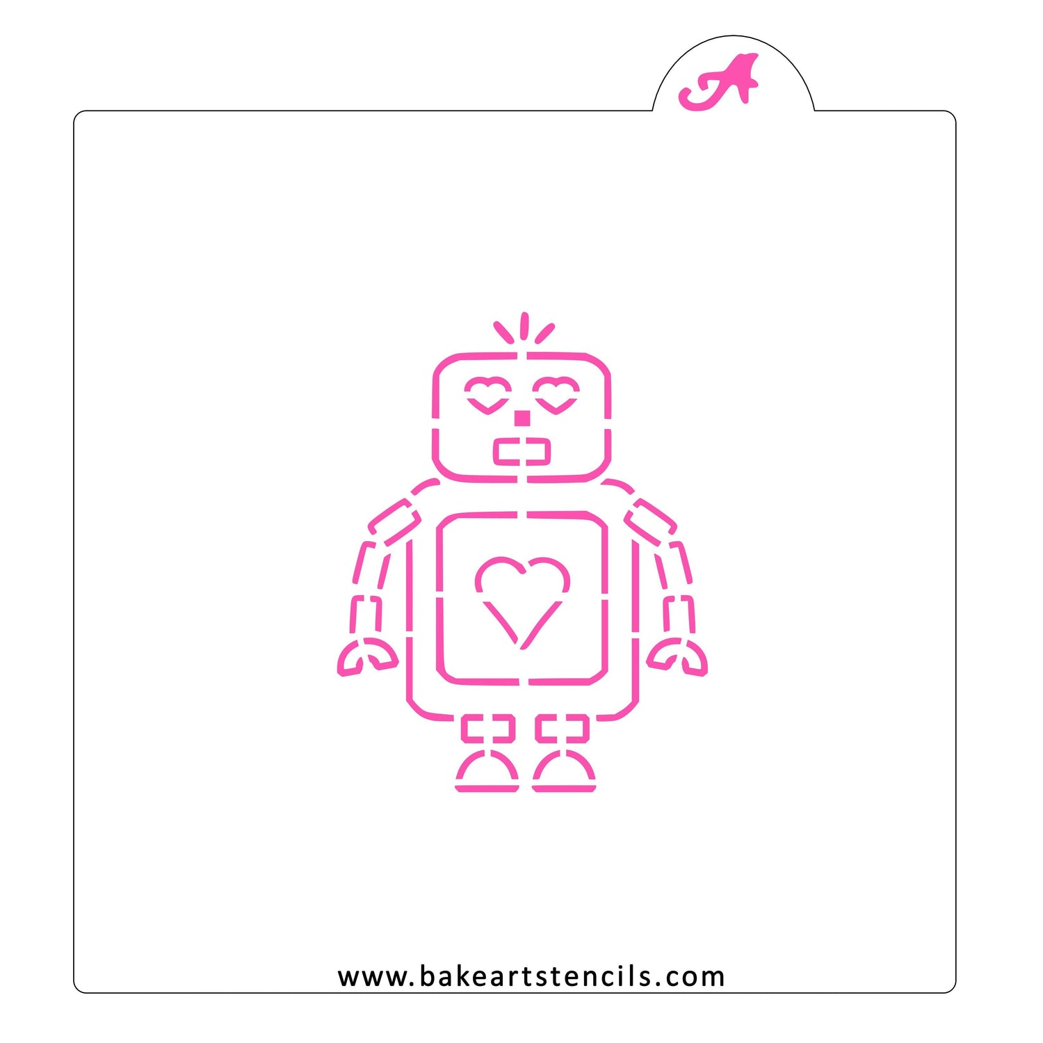 Robot Love PYO Cookie Stencil