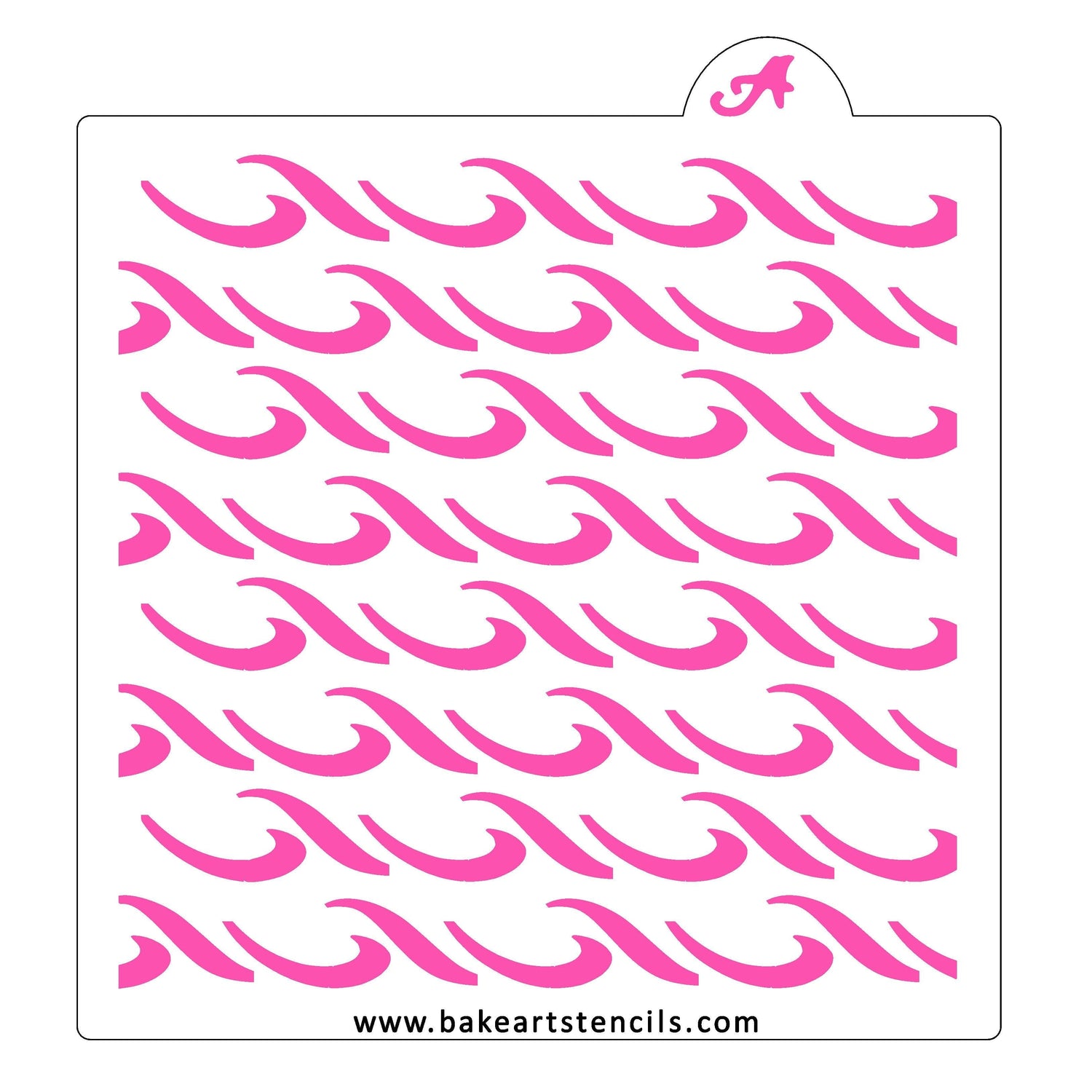 Rolling Waves Pattern Stencil