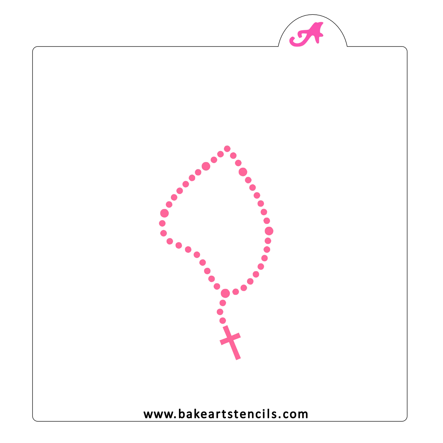 Rosary Beads Cookie Stencil