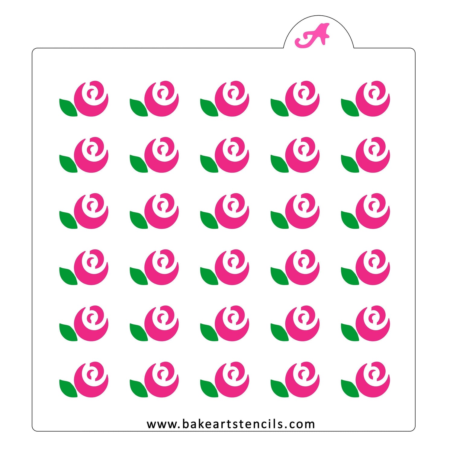 Rose Garden Cookie Stencil