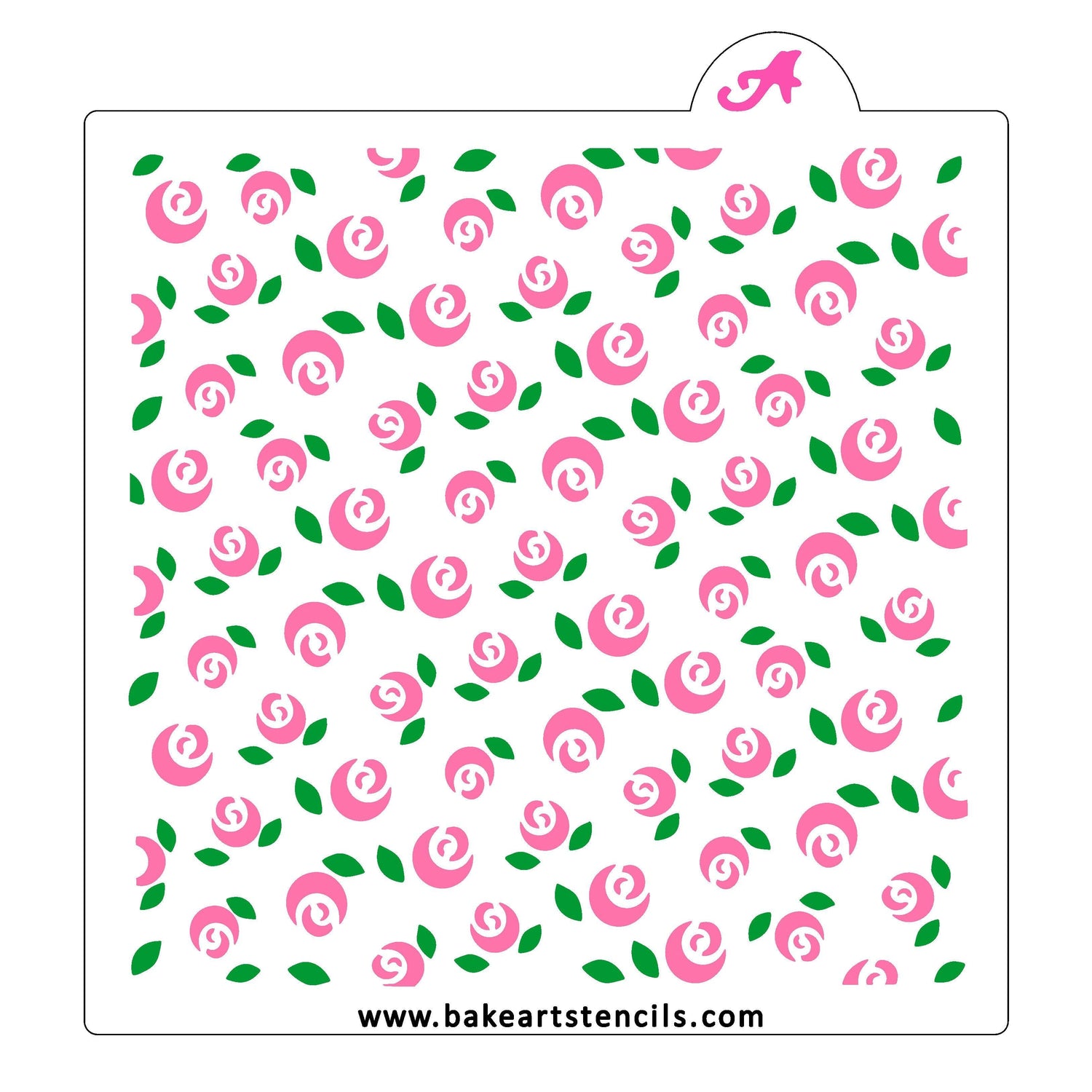 Rosy Rosebuds Cookie Stencil