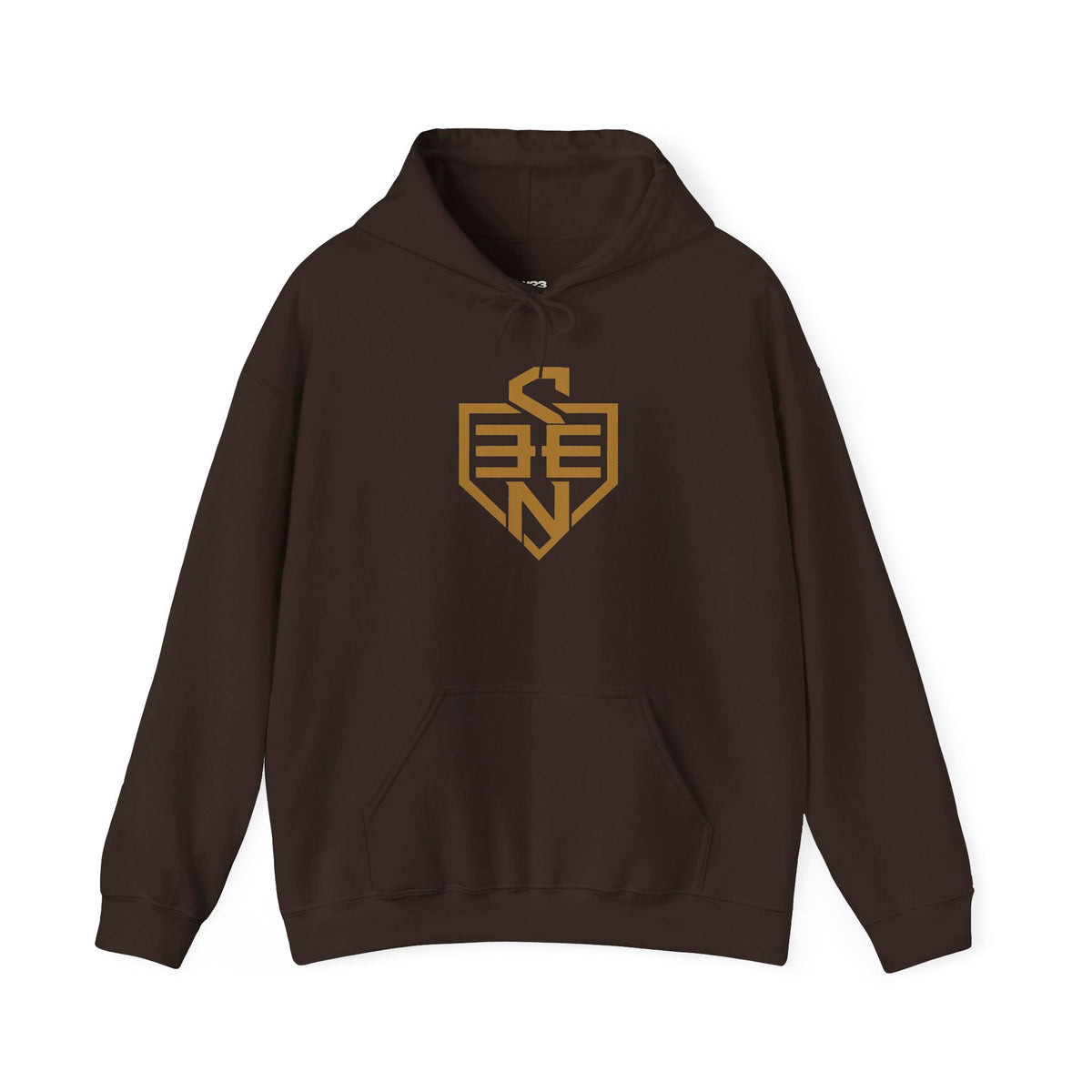SEEN. Gold Monogram Shield Hoodie