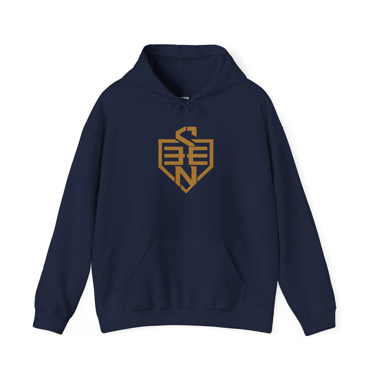 SEEN. Gold Monogram Shield Hoodie