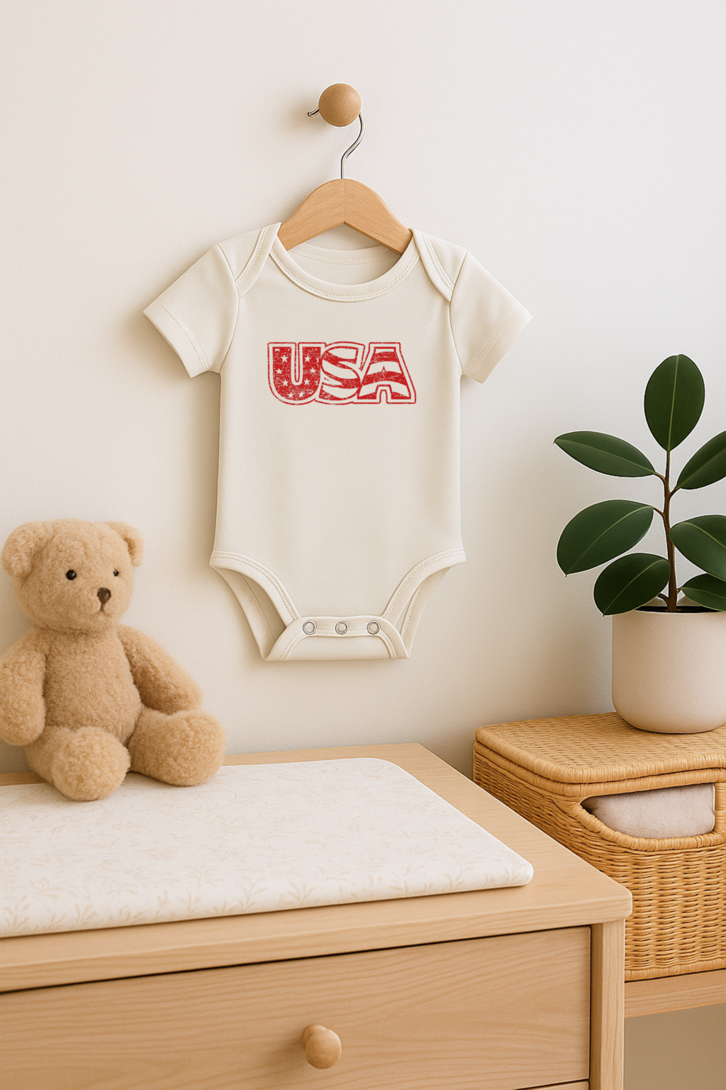 USA Organic Cotton Baby Bodysuit Short Sleeve by Tenth & Pine, product image 7