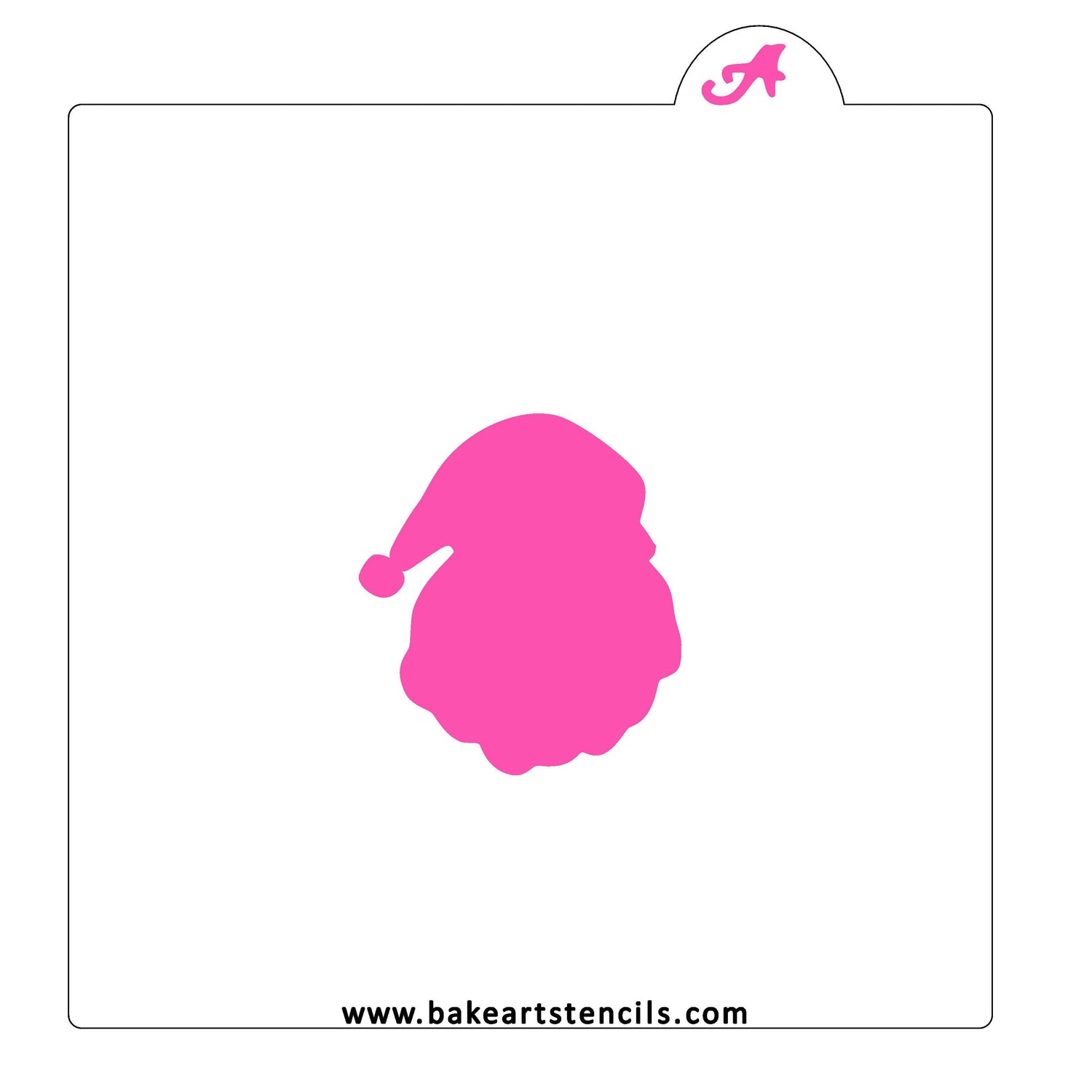 Santa Face Cookie Stencil