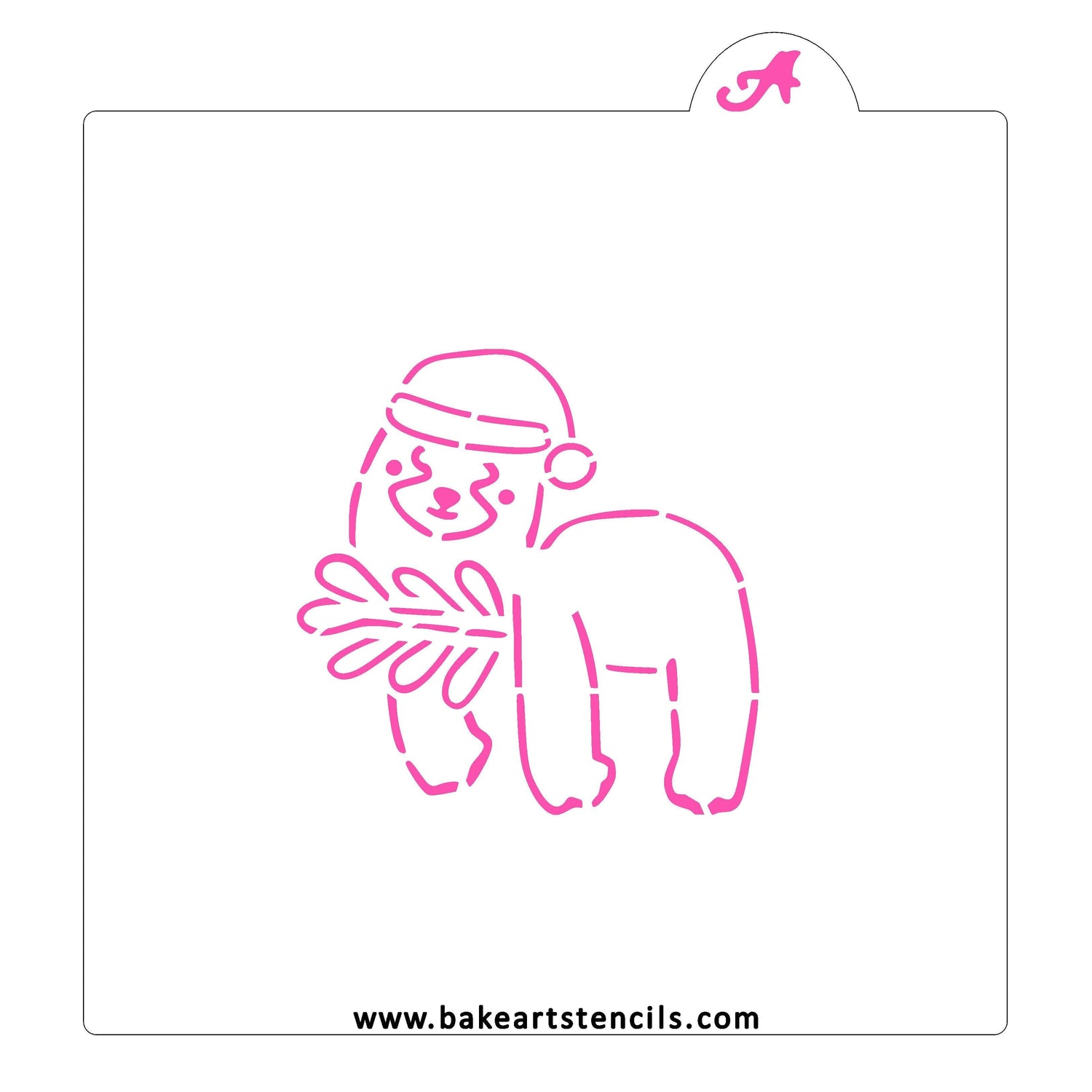 Santa Sloth PYO Stencil