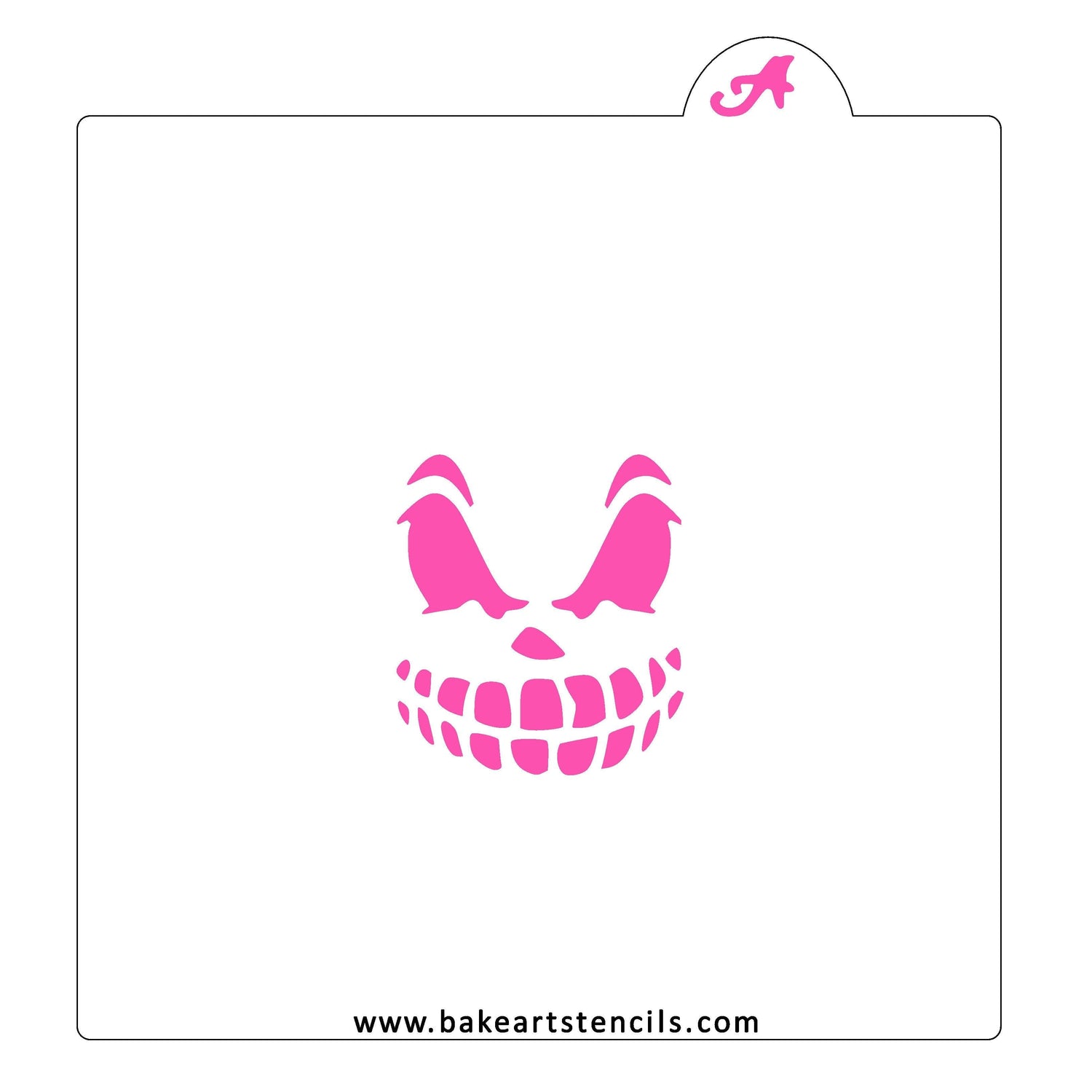 Scary Monster Face Cookie Stencil