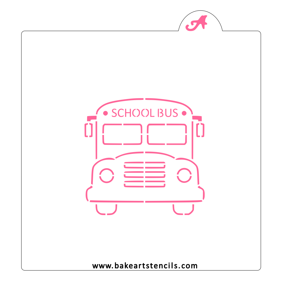 School Bus PYO Cookie Stencil