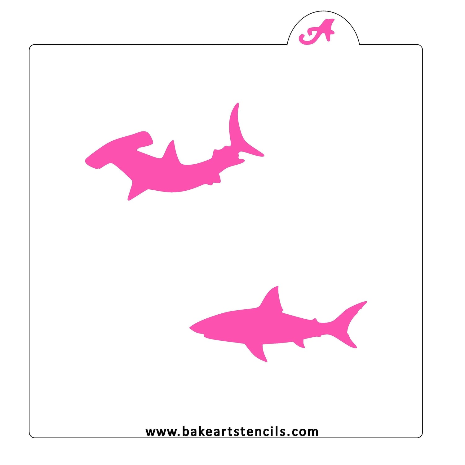 Sharks Cookie Stencil