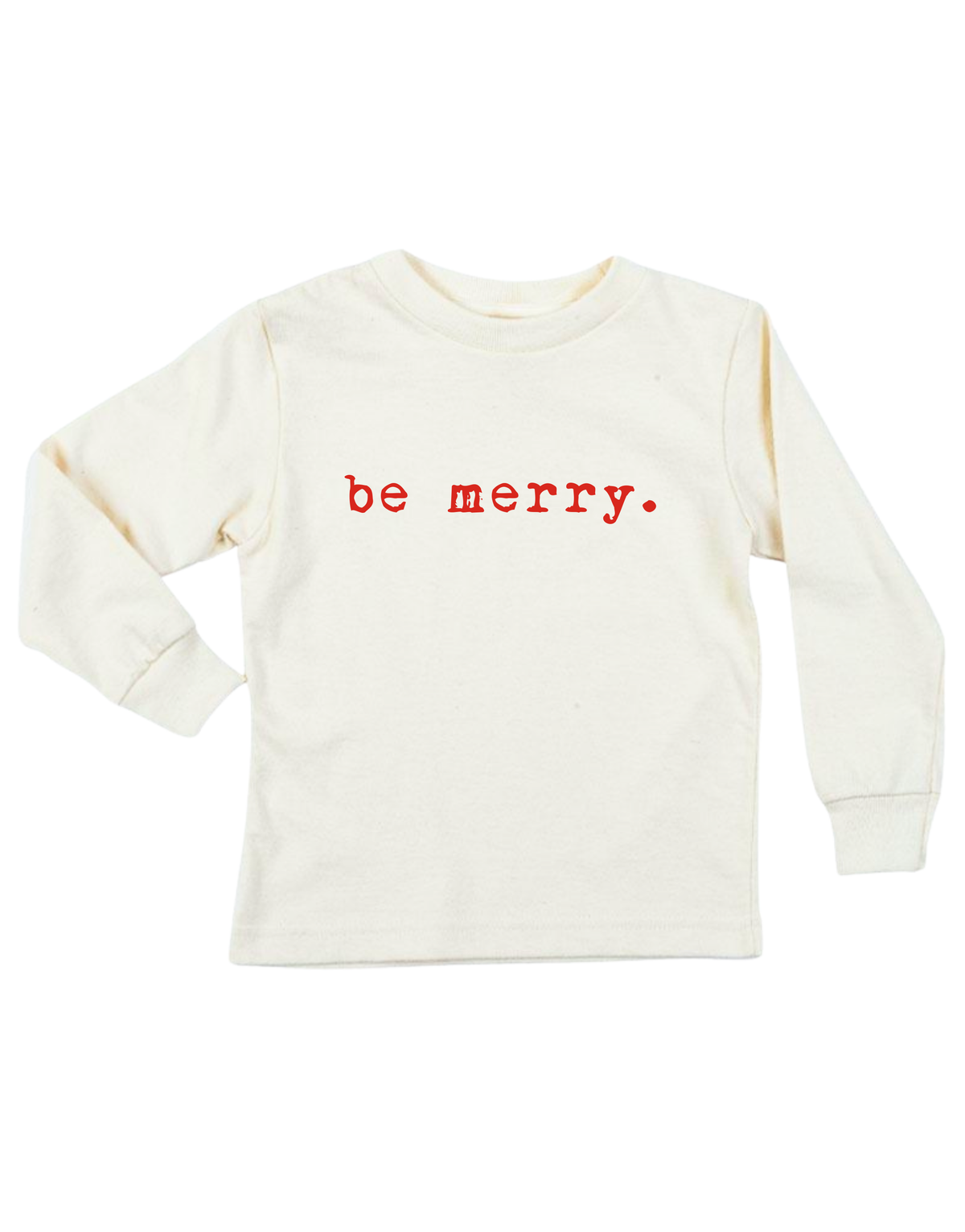 Be Merry Organic Kids T-Shirt Long Sleeve by Tenth & Pine, product image 2
