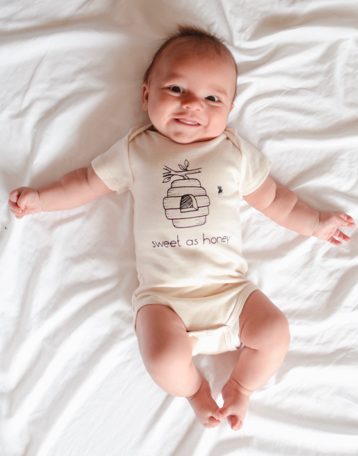 Sweet as Honey Organic Baby Bodysuit by Tenth & Pine, product image 2
