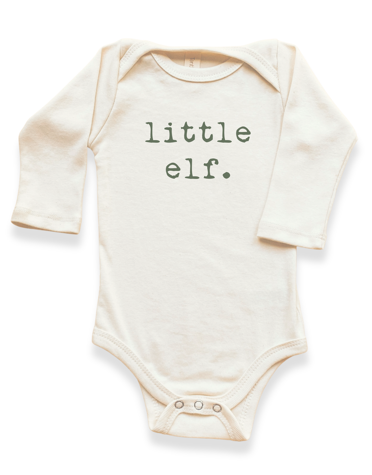 Little Elf Organic Baby Bodysuit Long Sleeve by Tenth & Pine, product image 2