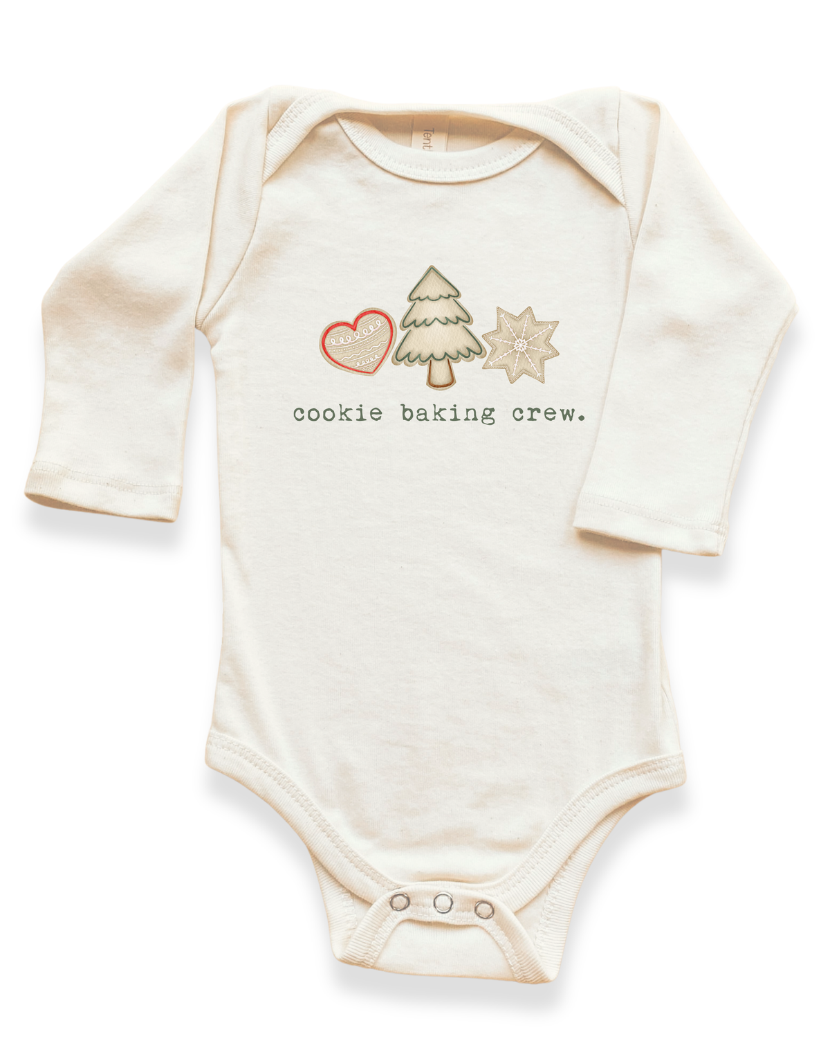 Cookie Baking Crew Organic Baby Bodysuit Long Sleeve by Tenth & Pine